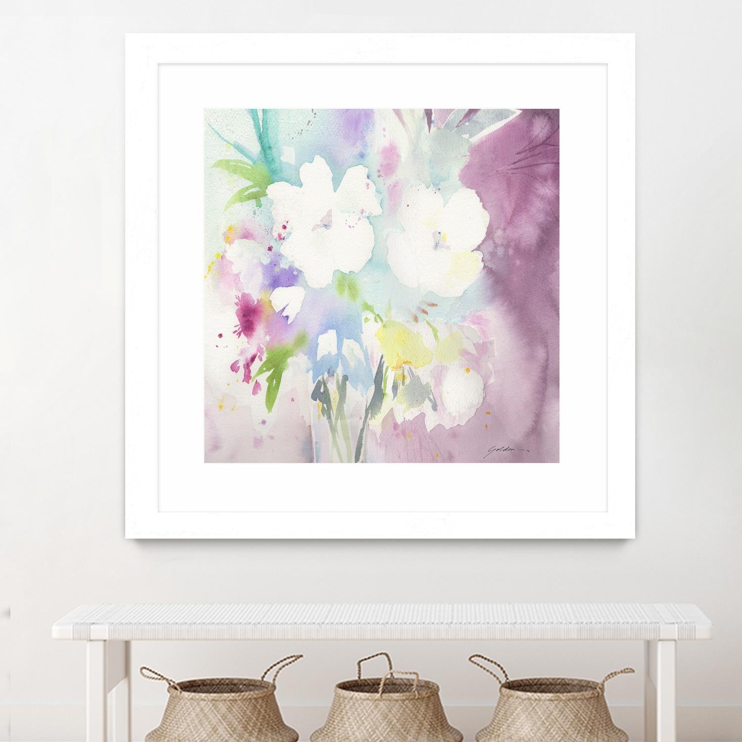 Serenity by Sheila Golden on GIANT ART - multicolor floral/still life; contemporary