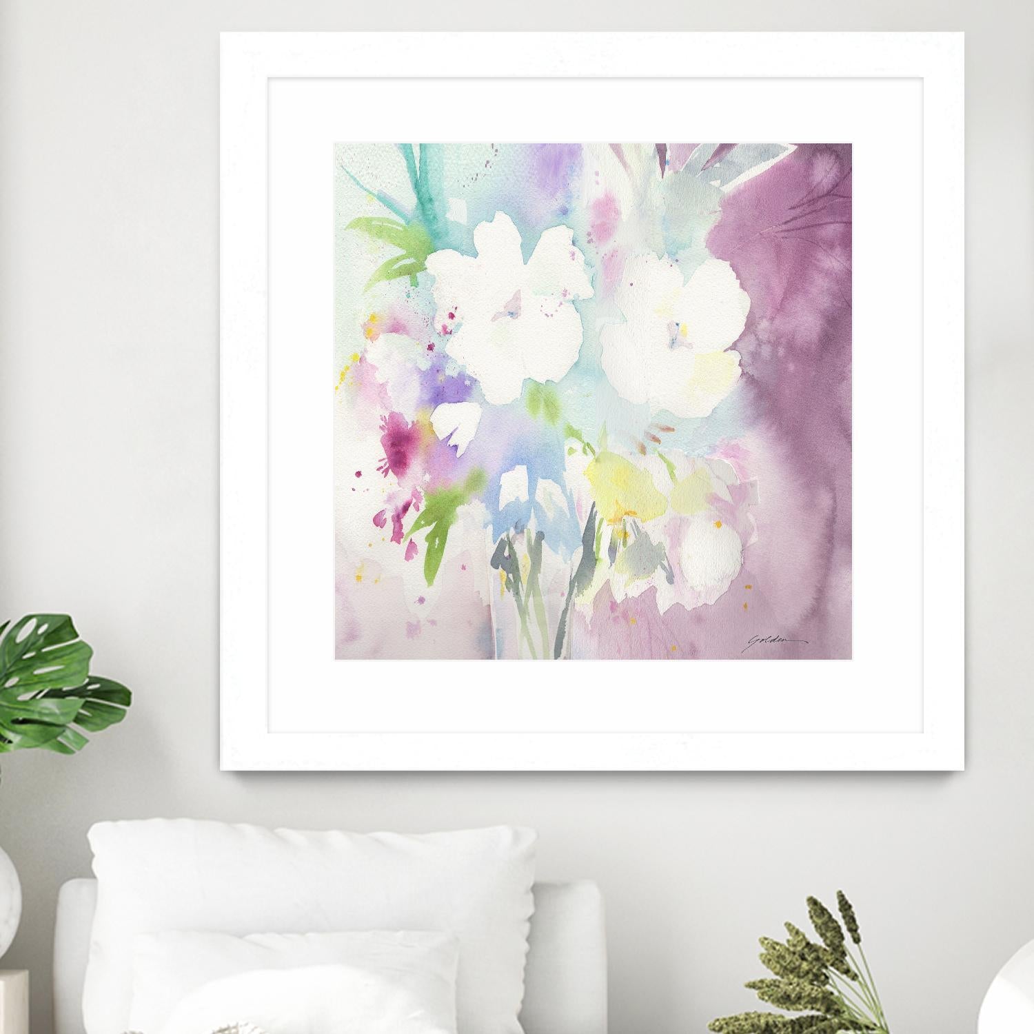 Serenity by Sheila Golden on GIANT ART - multicolor floral/still life; contemporary