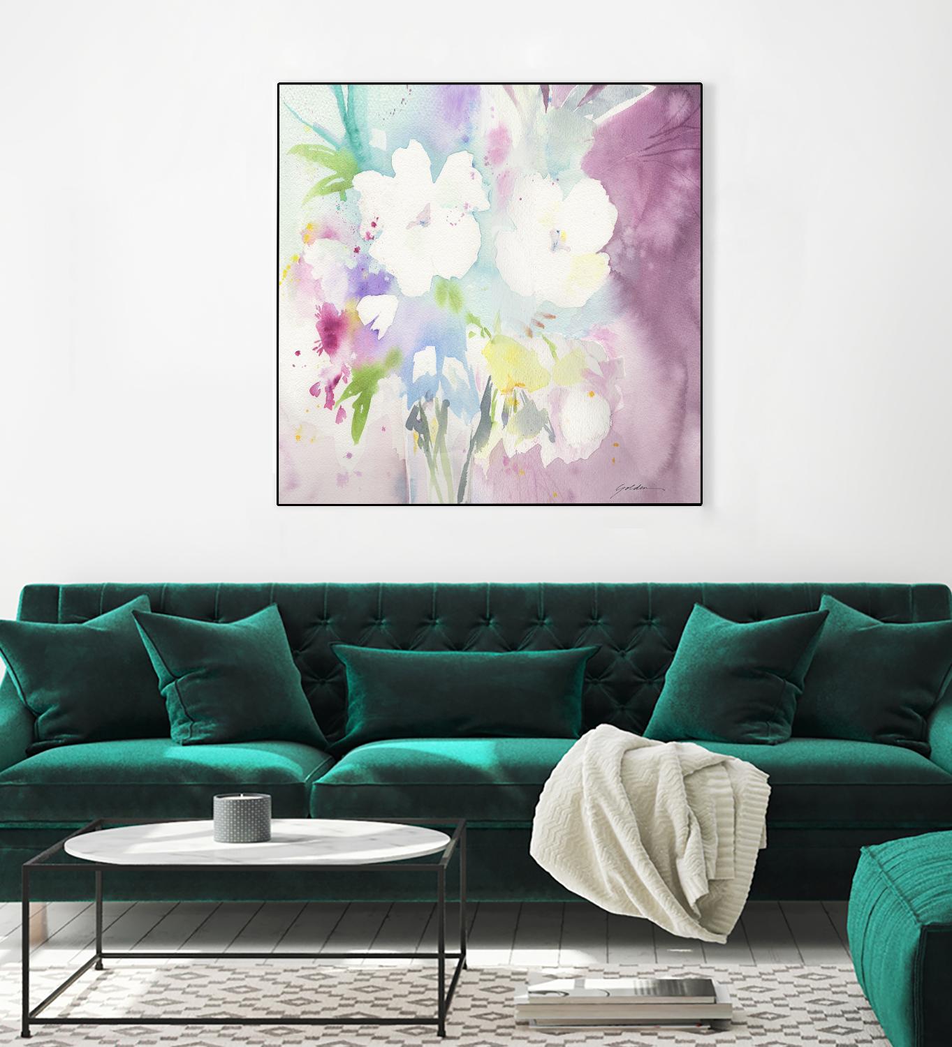 Serenity by Sheila Golden on GIANT ART - multicolor floral/still life; contemporary