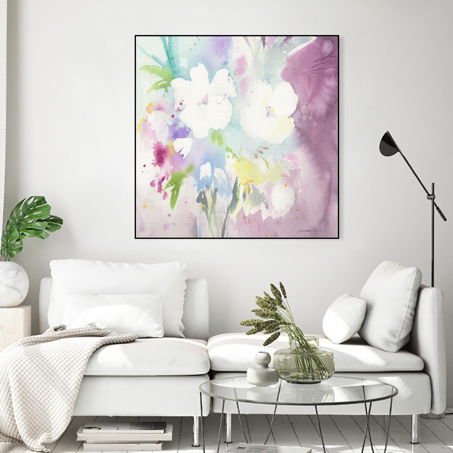 Serenity by Sheila Golden on GIANT ART - multicolor floral/still life; contemporary