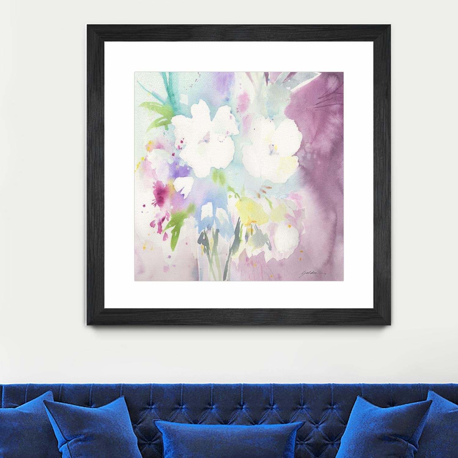 Serenity by Sheila Golden on GIANT ART - multicolor floral/still life; contemporary