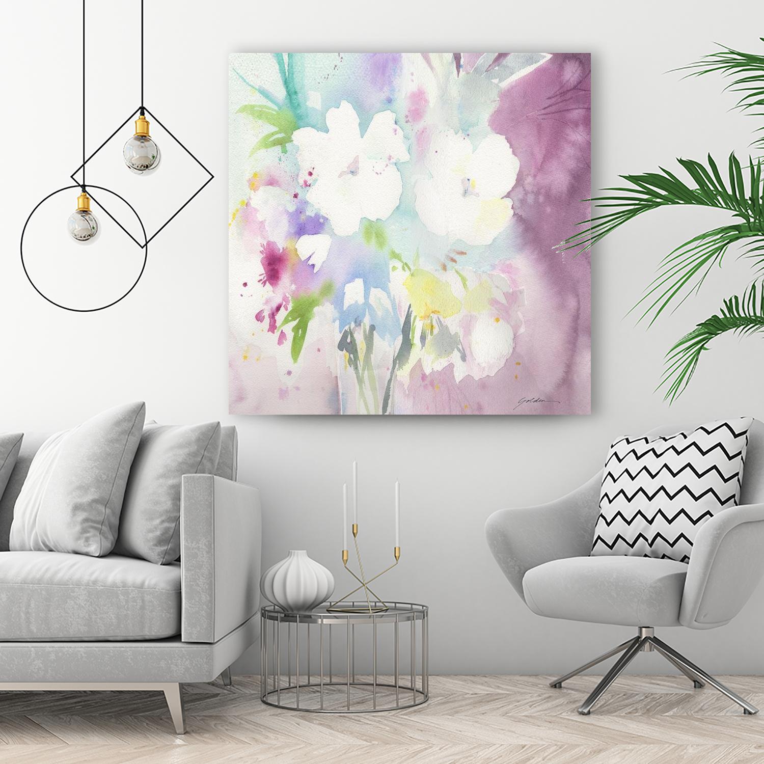 Serenity by Sheila Golden on GIANT ART - multicolor floral/still life; contemporary