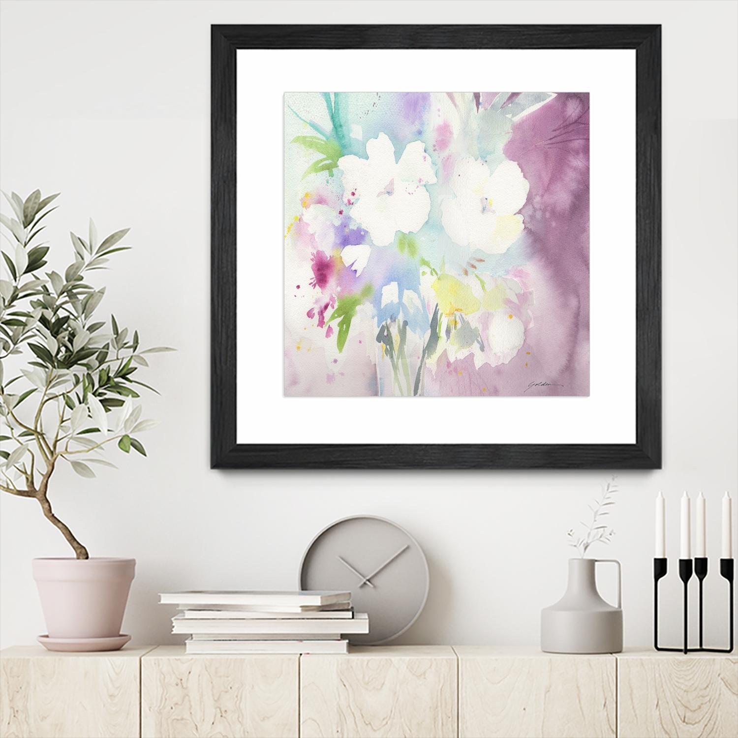 Serenity by Sheila Golden on GIANT ART - multicolor floral/still life; contemporary