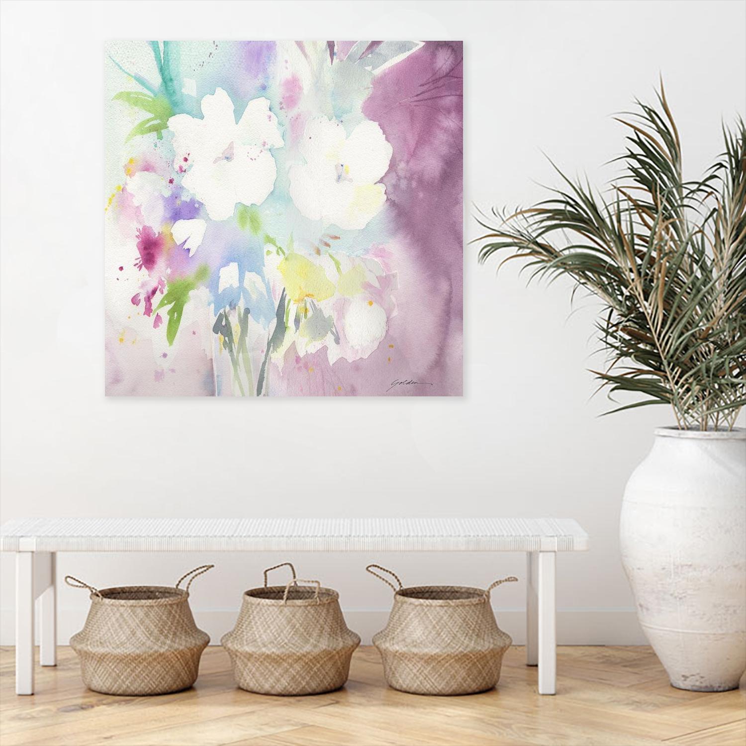 Serenity by Sheila Golden on GIANT ART - multicolor floral/still life; contemporary