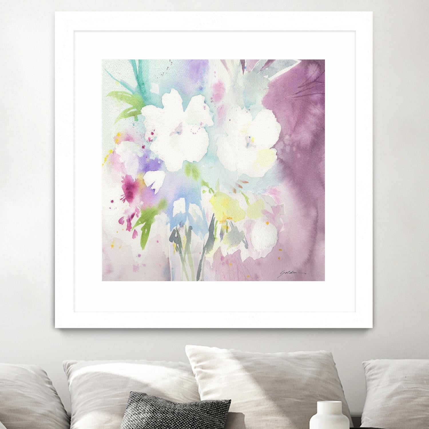 Serenity by Sheila Golden on GIANT ART - multicolor floral/still life; contemporary