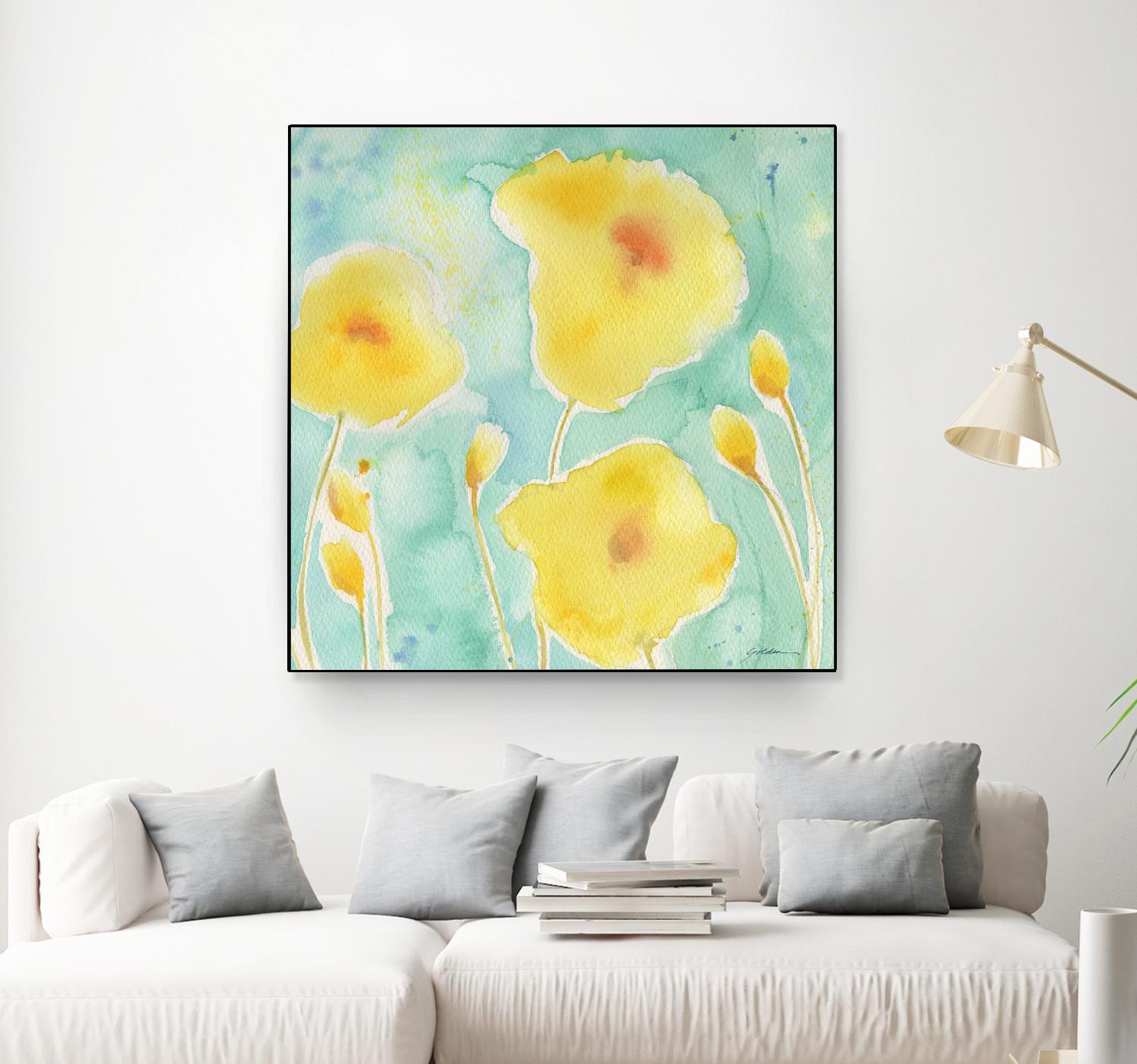 Summer Rain #3 by Sheila Golden on GIANT ART - multicolor floral/still life; contemporary