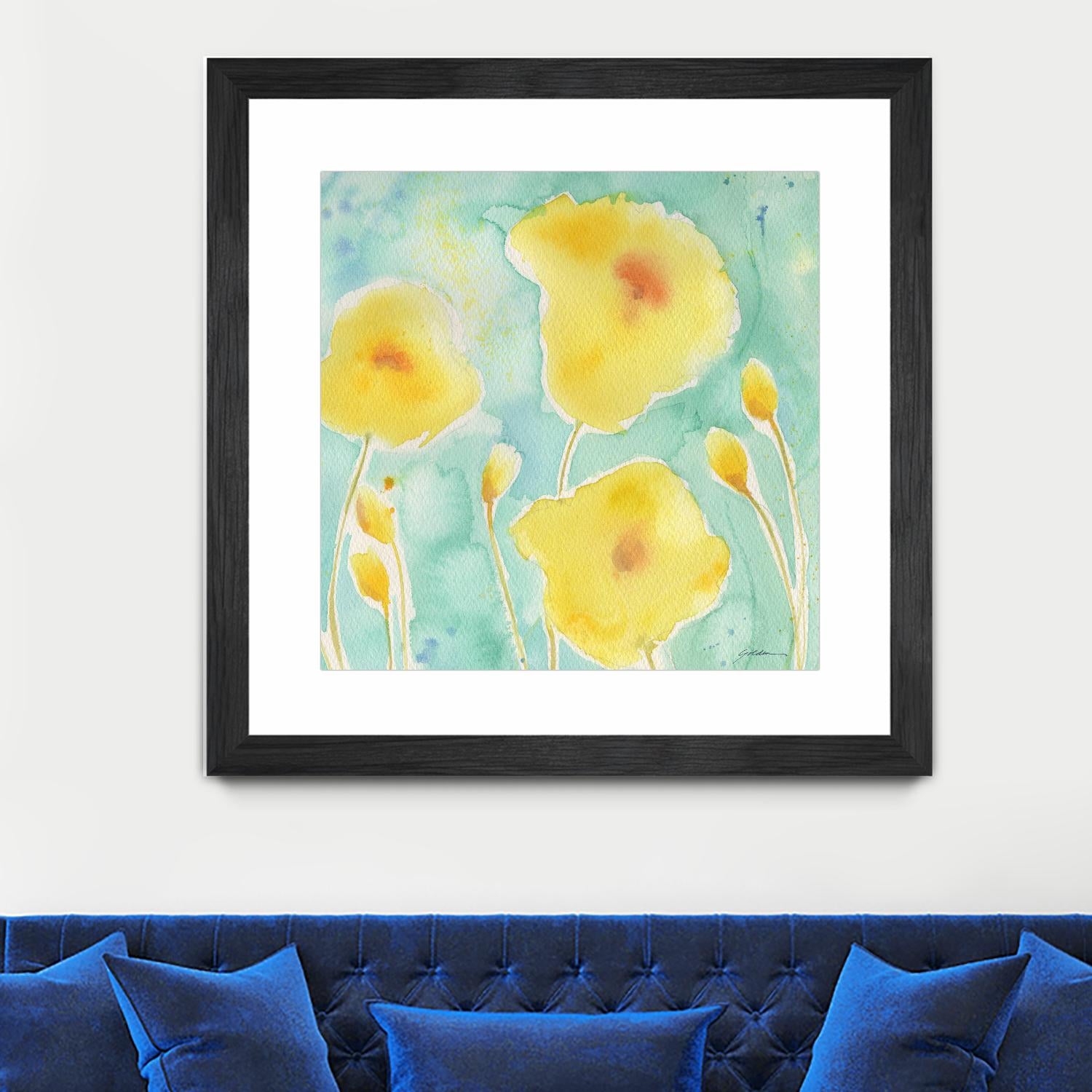 Summer Rain #3 by Sheila Golden on GIANT ART - multicolor floral/still life; contemporary