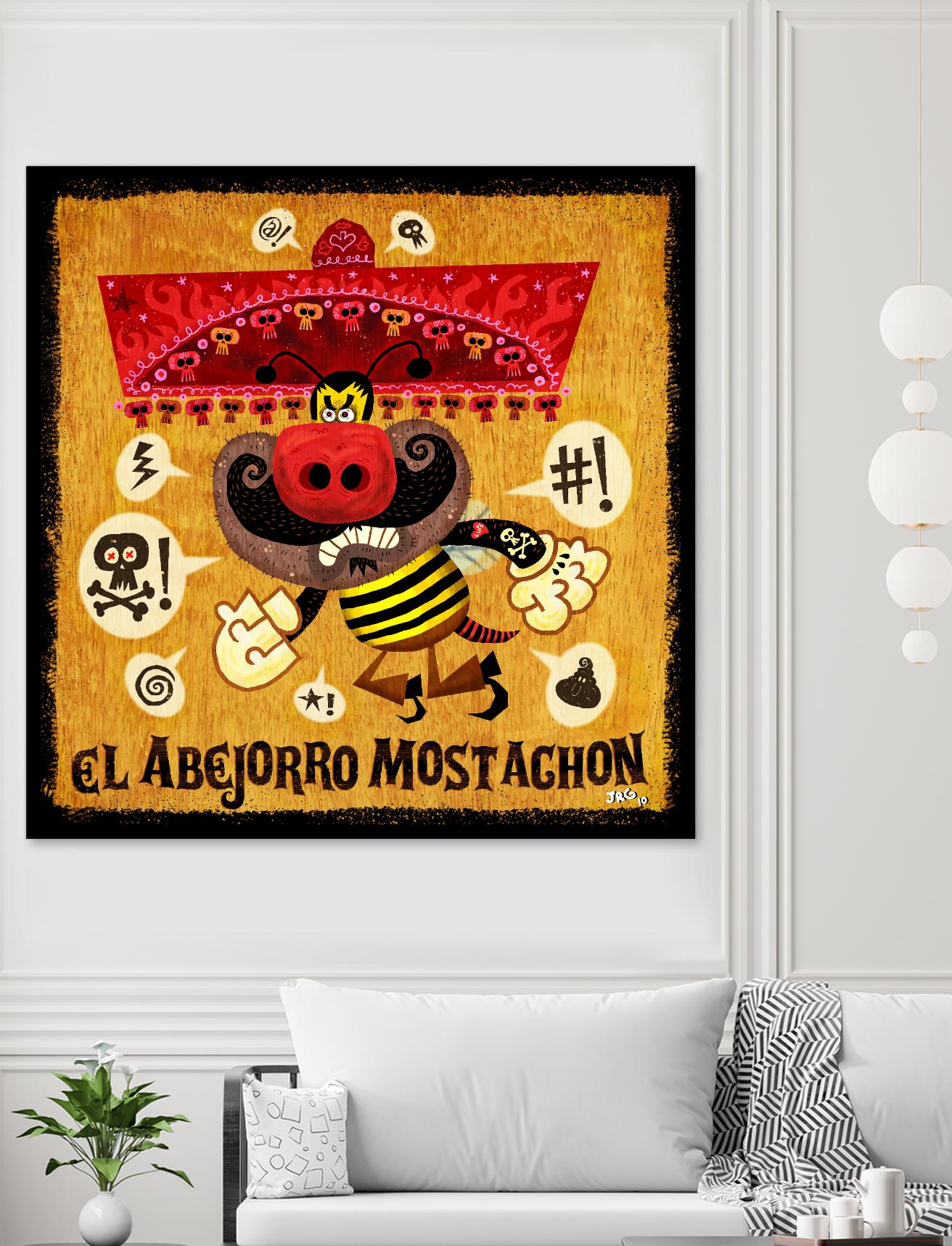 Abejorro Mostachon by Jorge R. Gutierrez on GIANT ART - multicolor ethnic; urban/pop surrealism