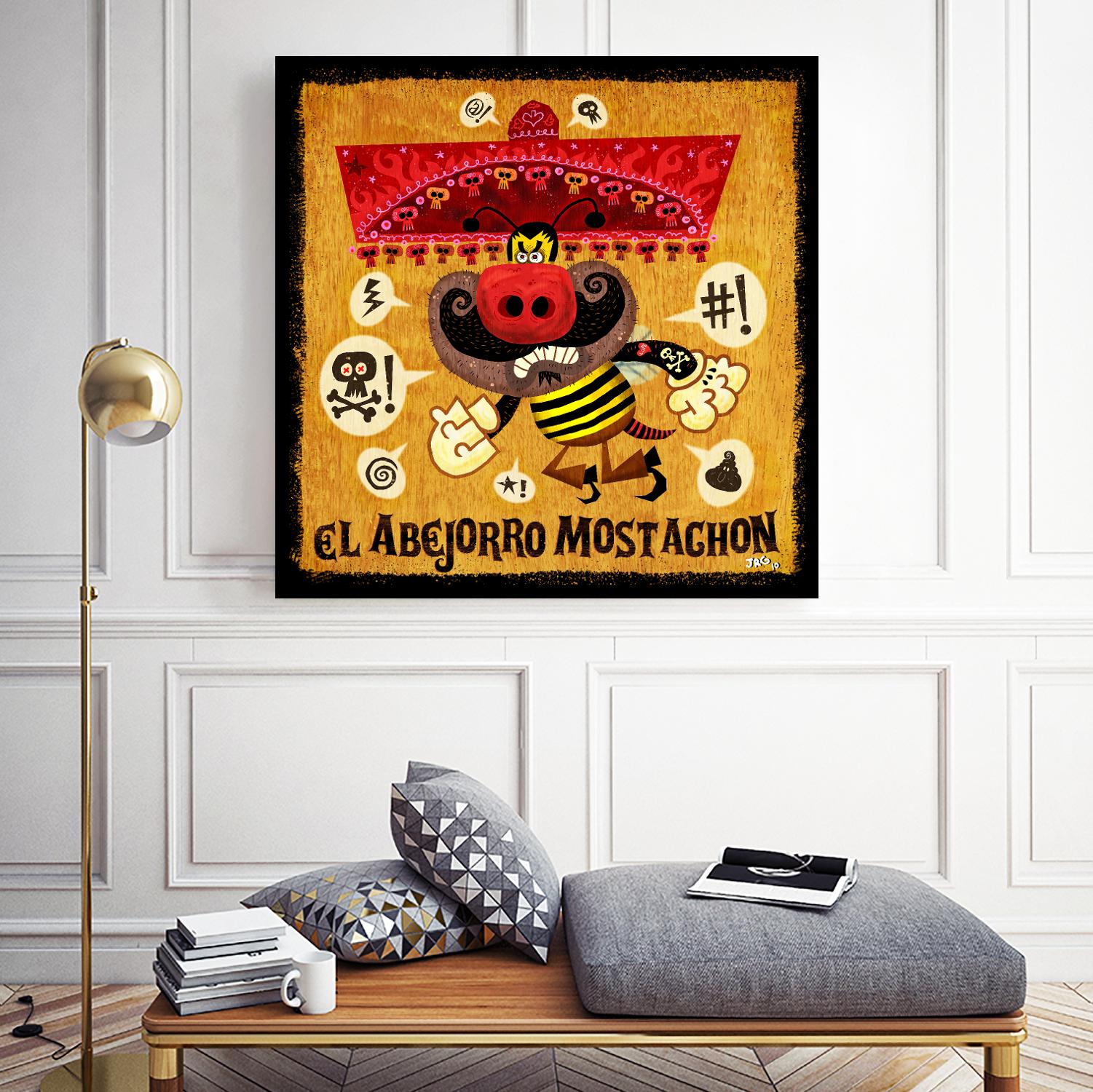 Abejorro Mostachon by Jorge R. Gutierrez on GIANT ART - multicolor ethnic; urban/pop surrealism