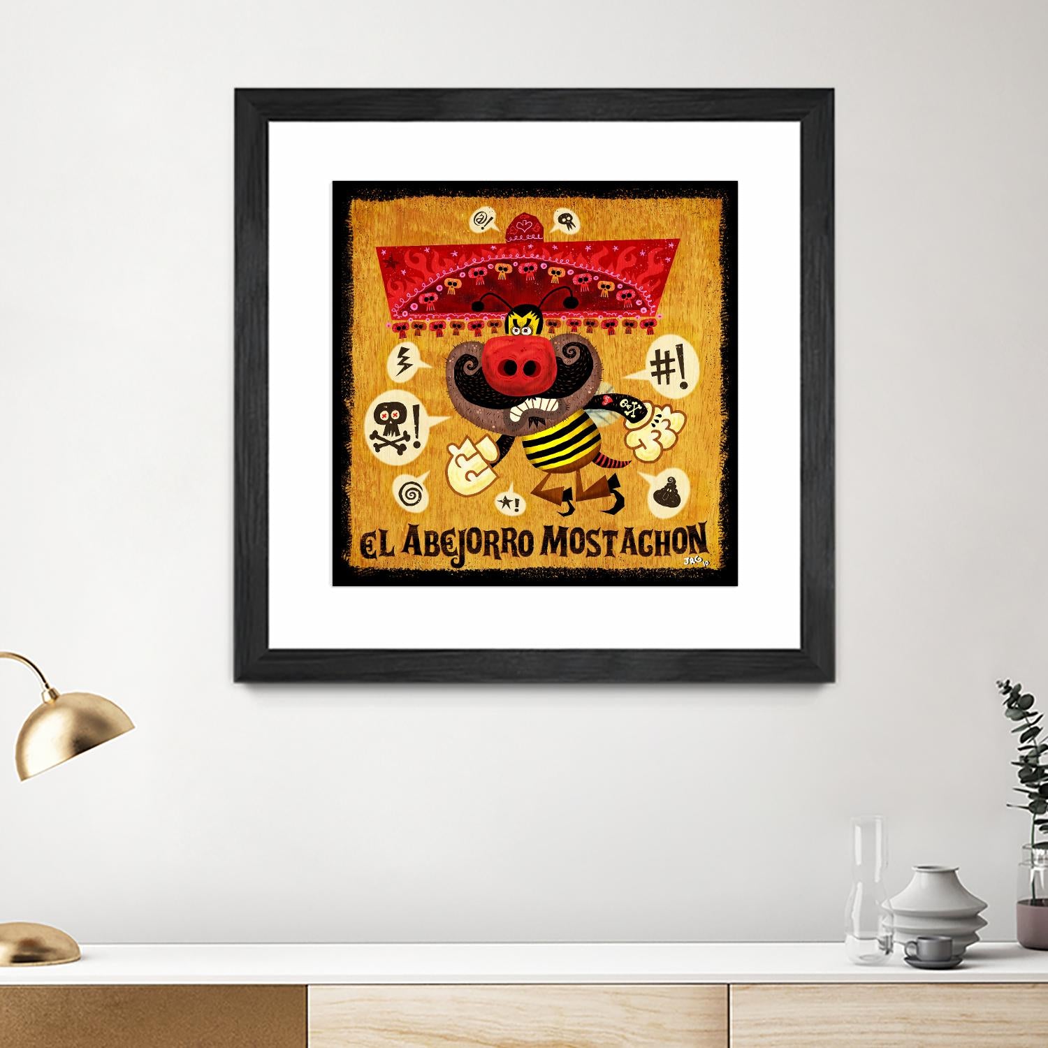 Abejorro Mostachon by Jorge R. Gutierrez on GIANT ART - multicolor ethnic; urban/pop surrealism