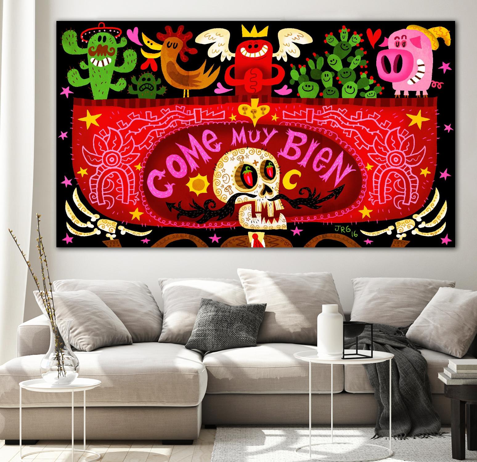 Come Muy Bien by Jorge R. Gutierrez on GIANT ART - multicolor ethnic; urban/pop surrealism