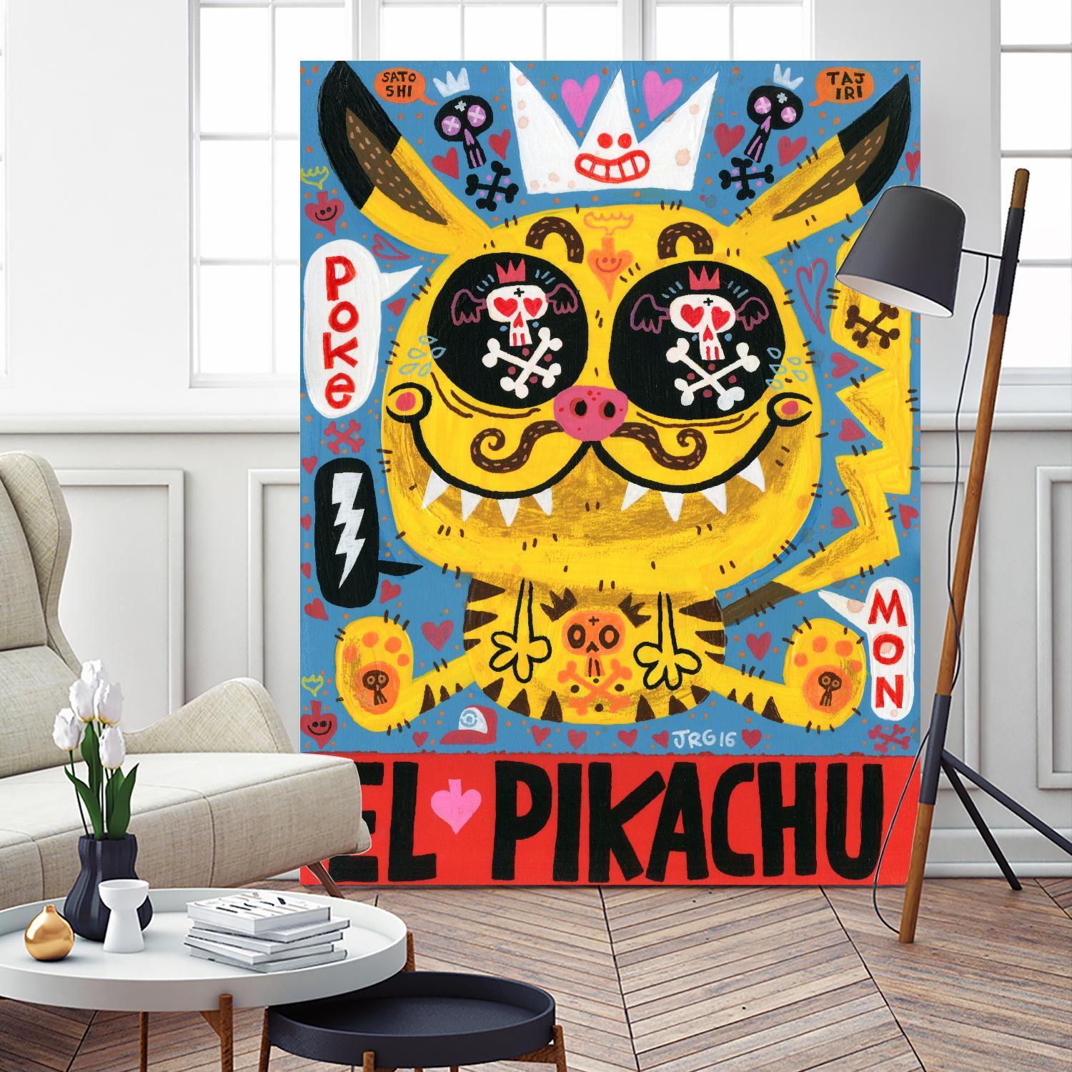 Magic Japanese Cockfighting by Jorge R. Gutierrez on GIANT ART - multicolor ethnic; urban/pop surrealism