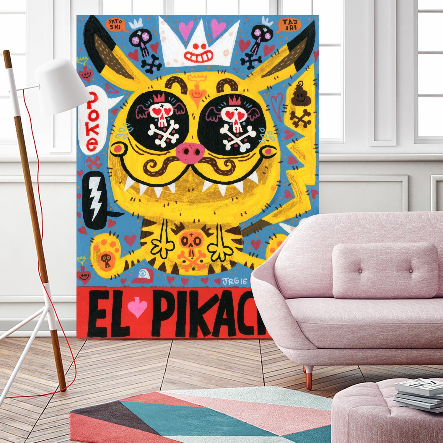 Magic Japanese Cockfighting by Jorge R. Gutierrez on GIANT ART - multicolor ethnic; urban/pop surrealism