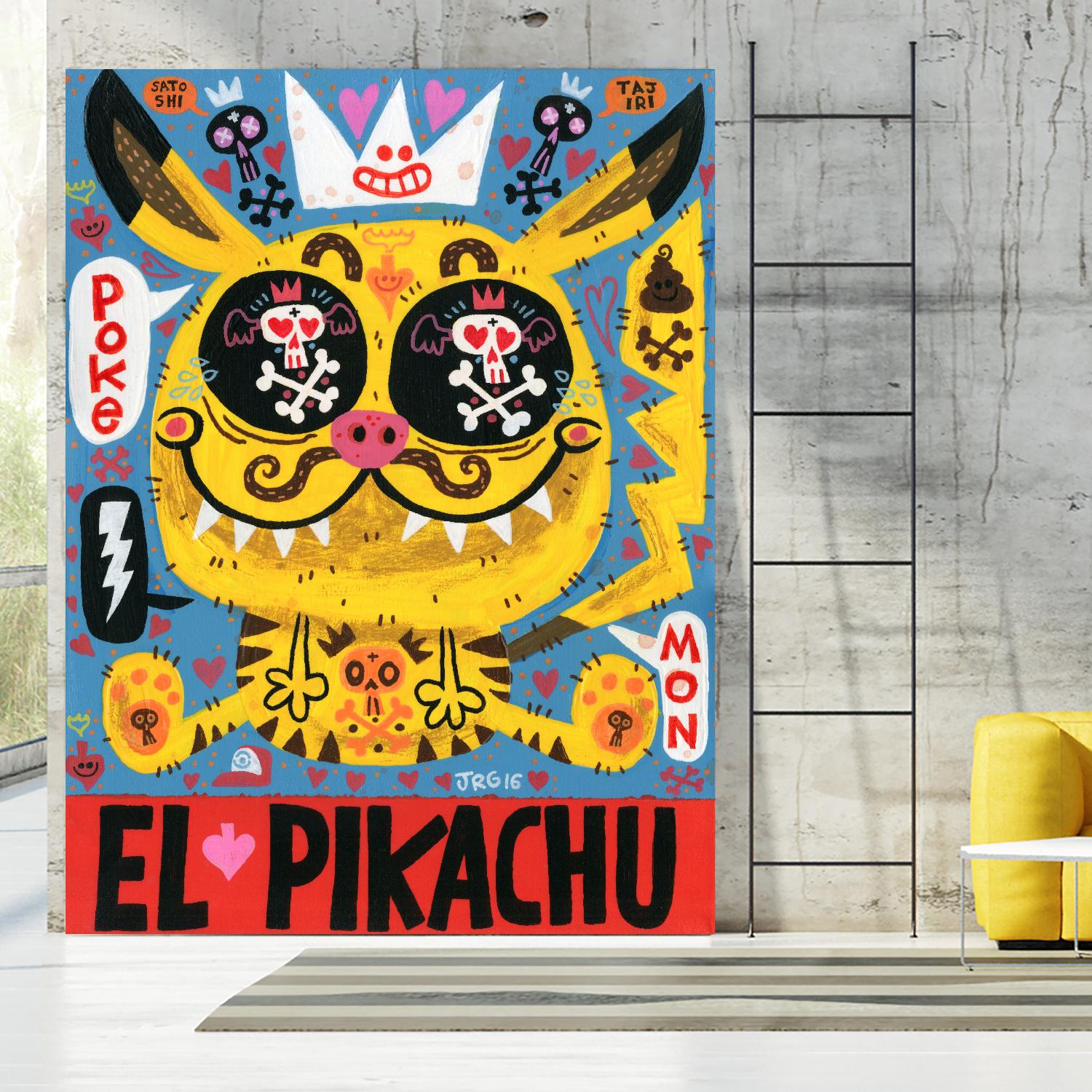 Magic Japanese Cockfighting by Jorge R. Gutierrez on GIANT ART - multicolor ethnic; urban/pop surrealism