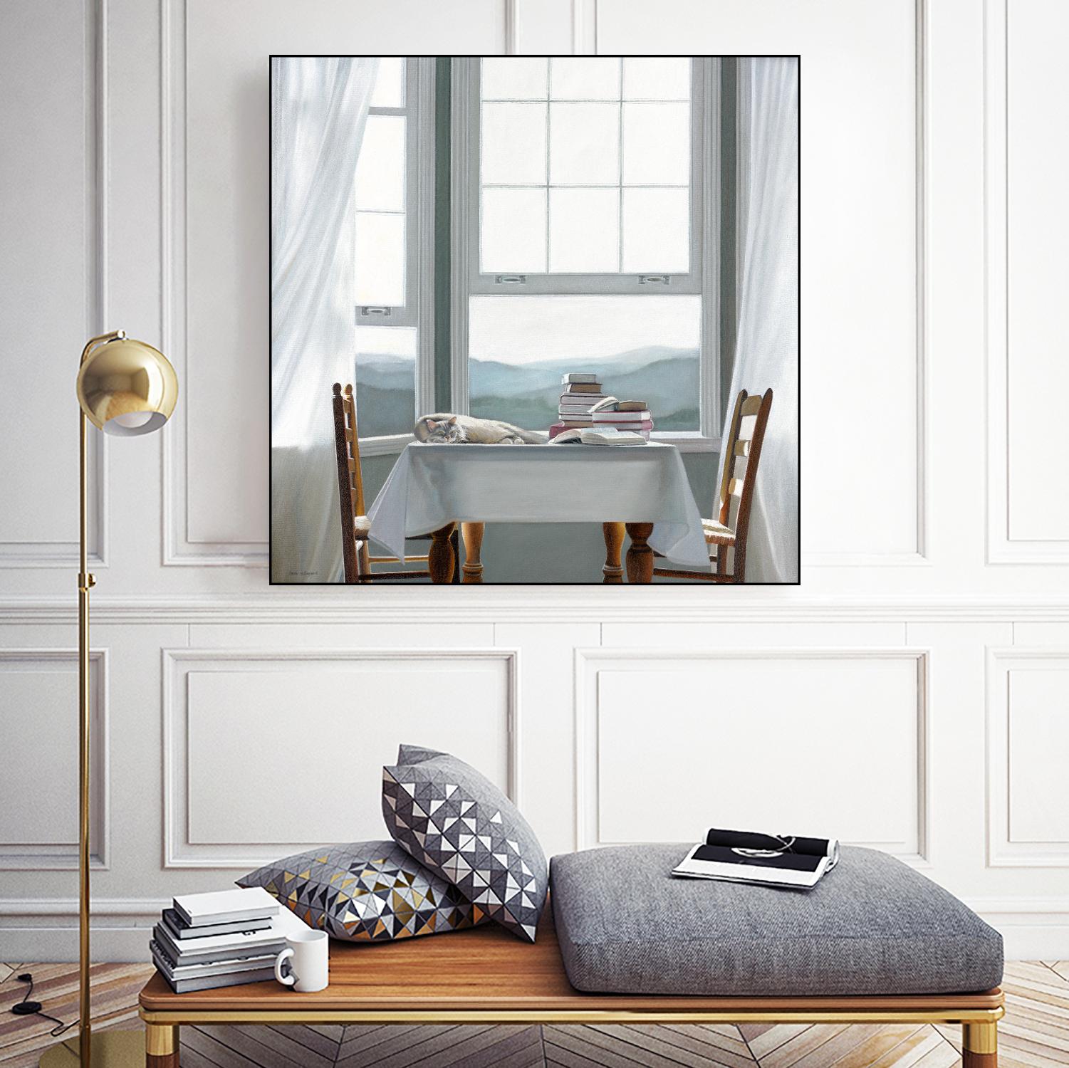 Accidental Scholar by Karen Hollingsworth on GIANT ART - multi floral/still life, landscapes, animals, cats, windows