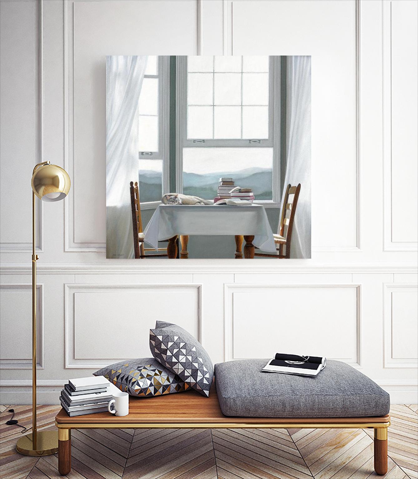 Accidental Scholar by Karen Hollingsworth on GIANT ART - multi floral/still life, landscapes, animals, cats, windows