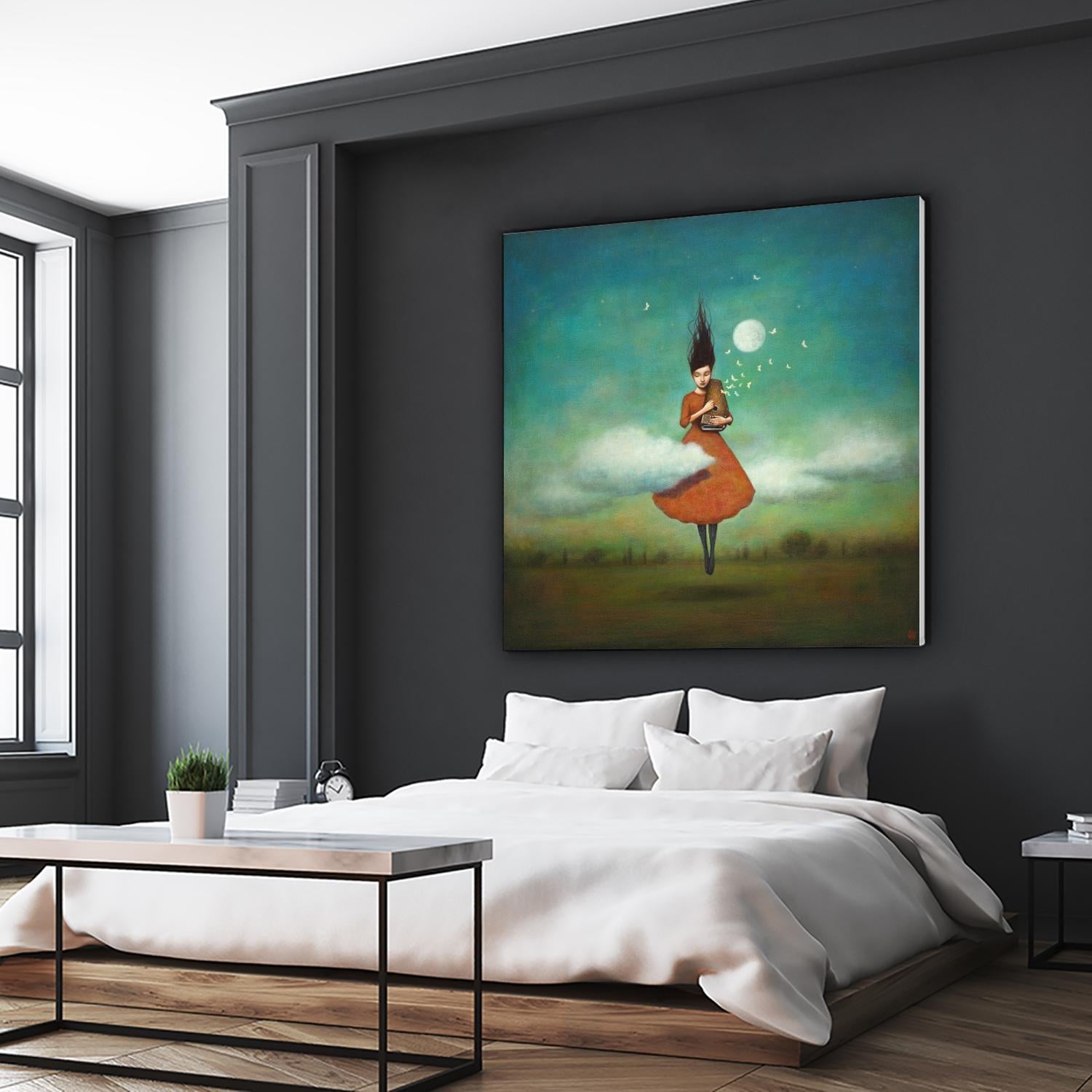 High Notes for Low Cloud by Duy Huynh on GIANT ART - green fantastic