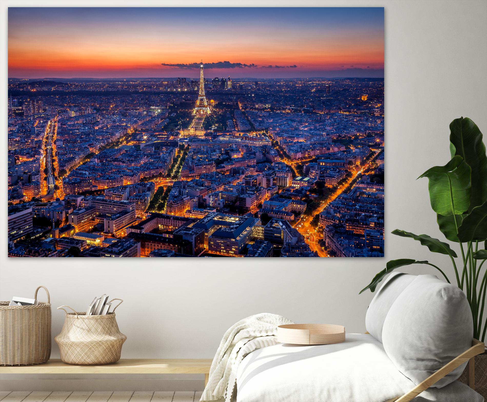 City Lights by H.J. Herrera on GIANT ART - orange city scene