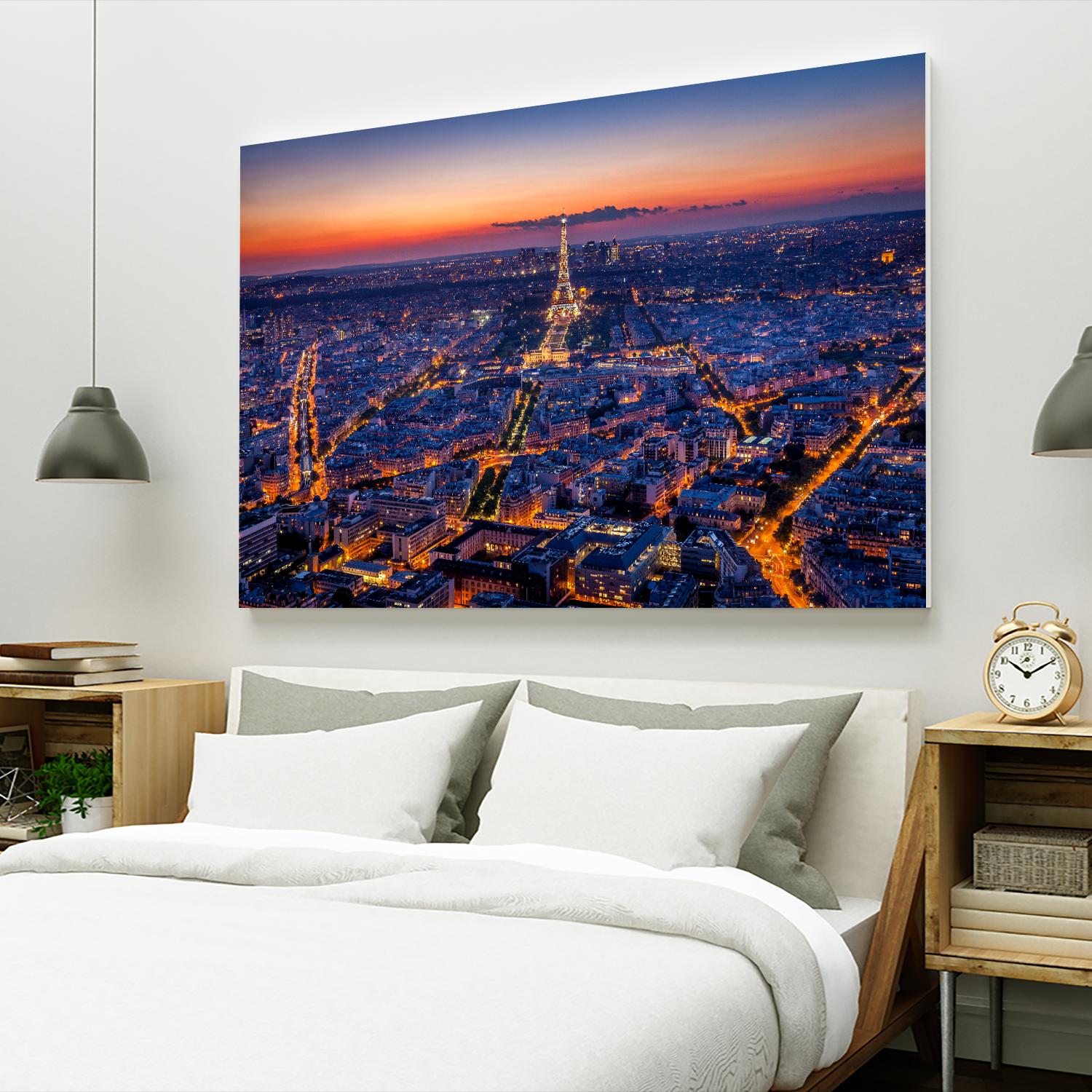 City Lights by H.J. Herrera on GIANT ART - orange city scene