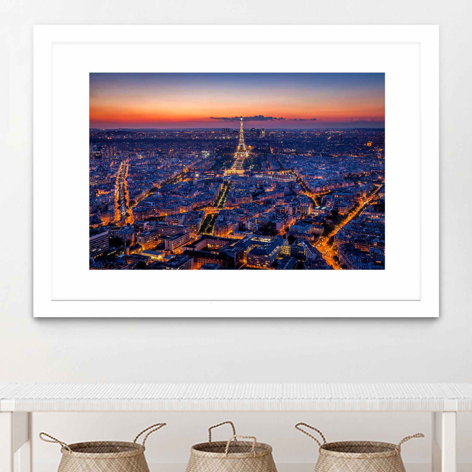 City Lights by H.J. Herrera on GIANT ART - orange city scene