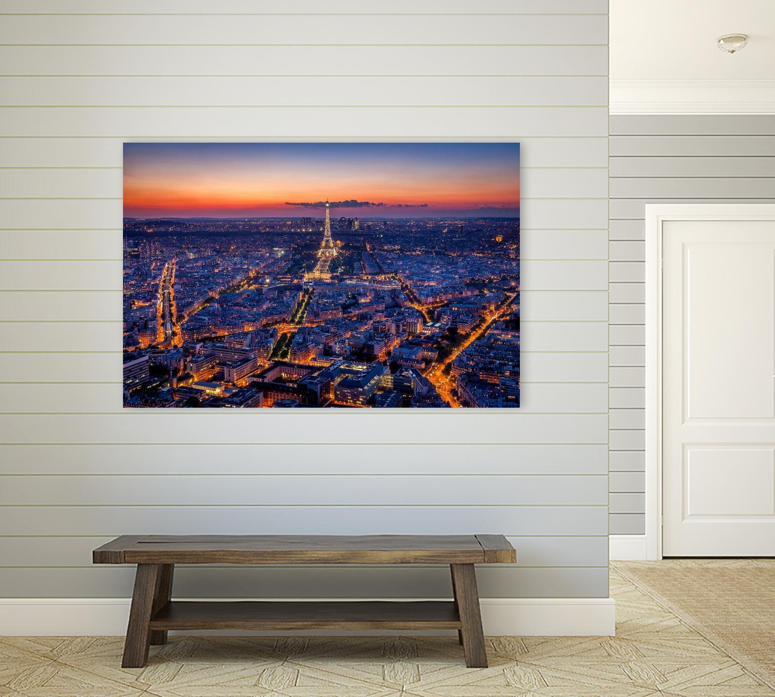 City Lights by H.J. Herrera on GIANT ART - orange city scene