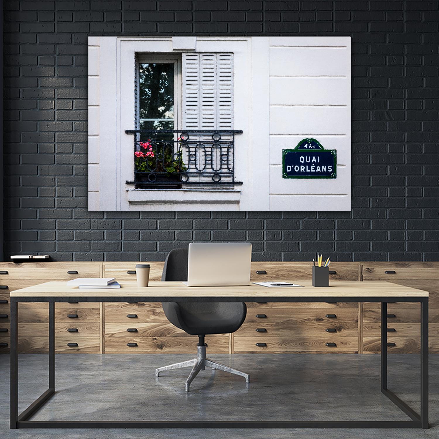 Quai d'Orléans by H.J. Herrera on GIANT ART - black architectural