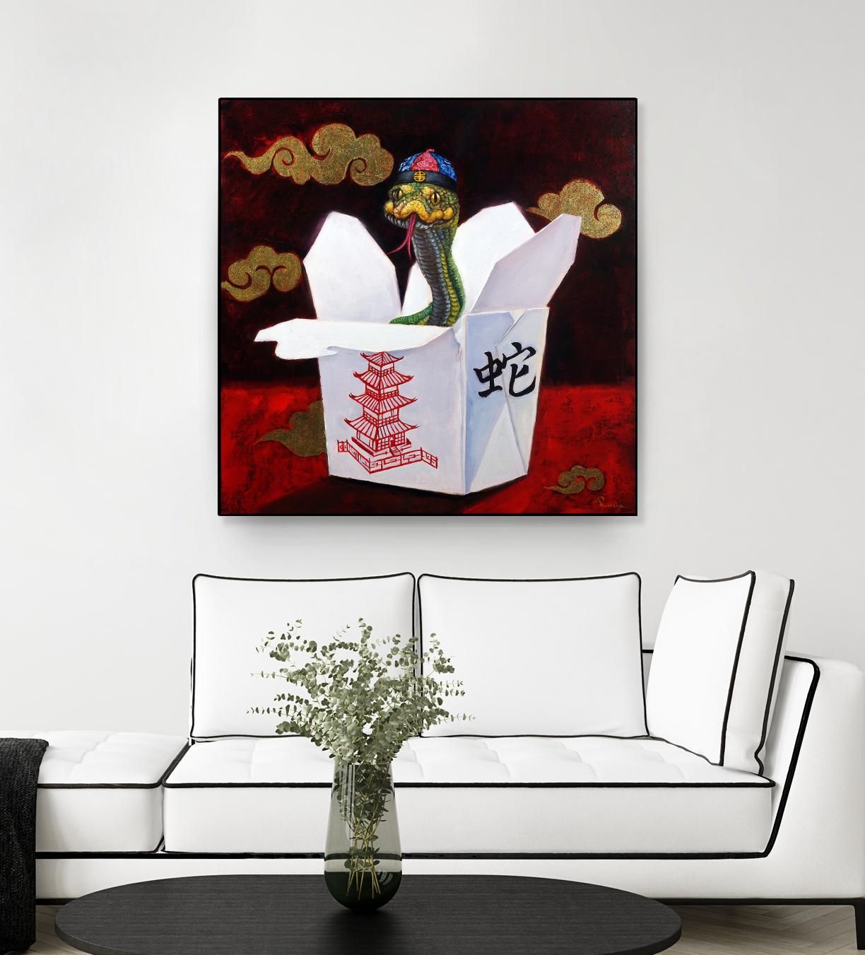 Takeout with a Twist by Lucia Heffernan on GIANT ART - multicolor urban/pop surrealism; novelty; animals