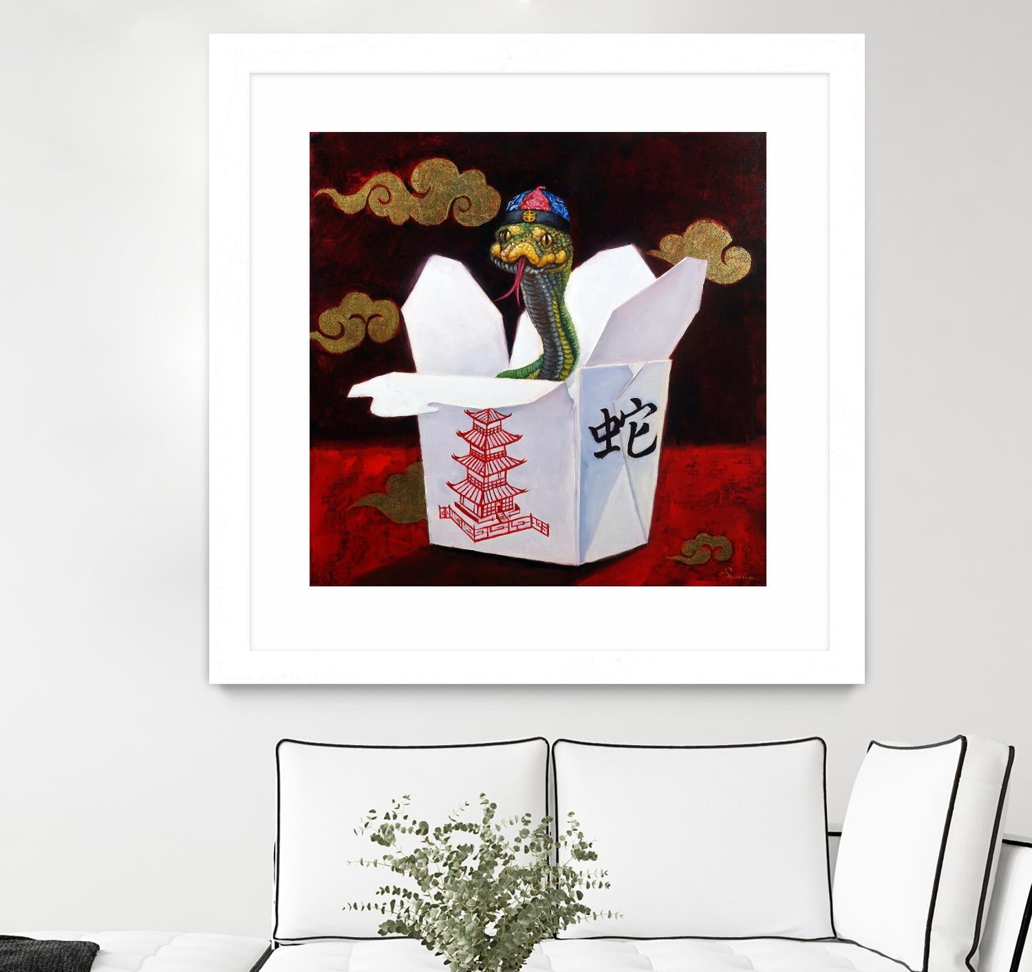 Takeout with a Twist by Lucia Heffernan on GIANT ART - multicolor urban/pop surrealism; novelty; animals