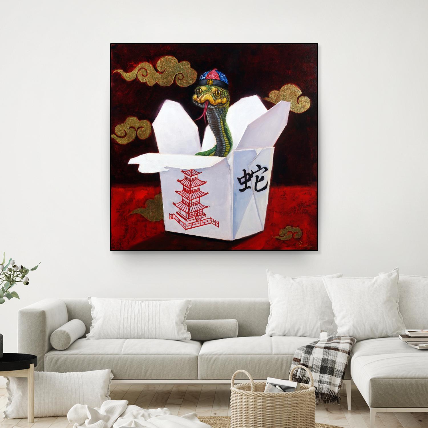 Takeout with a Twist by Lucia Heffernan on GIANT ART - multicolor urban/pop surrealism; novelty; animals