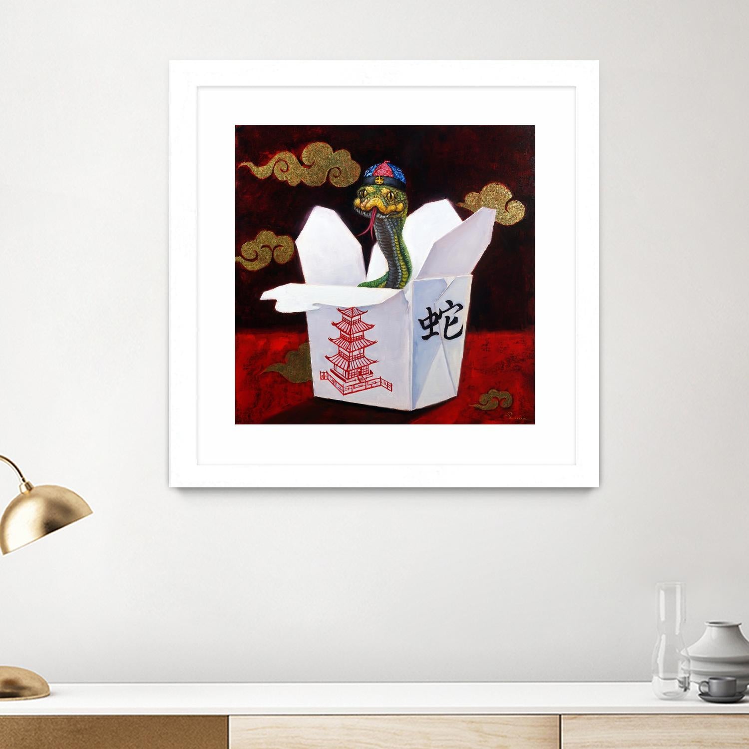 Takeout with a Twist by Lucia Heffernan on GIANT ART - multicolor urban/pop surrealism; novelty; animals