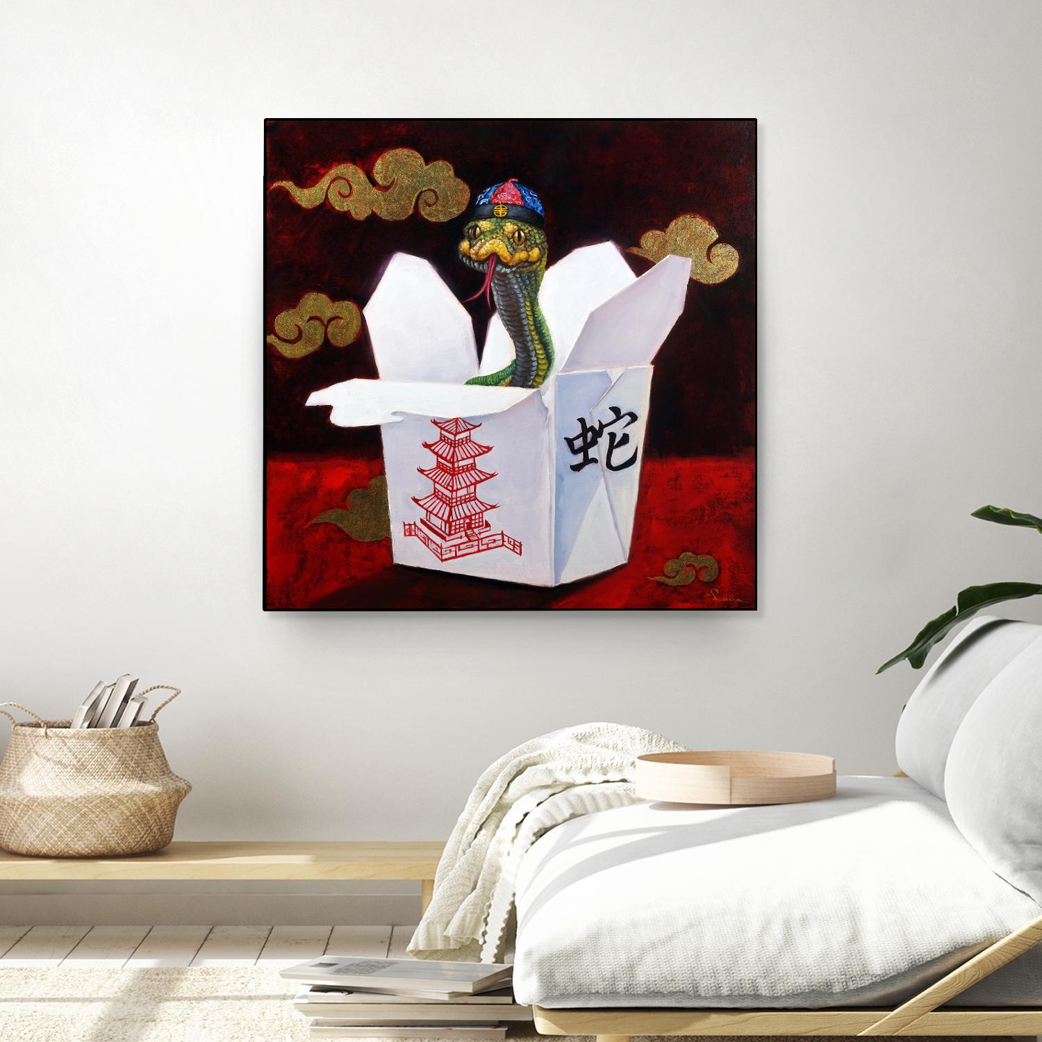 Takeout with a Twist by Lucia Heffernan on GIANT ART - multicolor urban/pop surrealism; novelty; animals