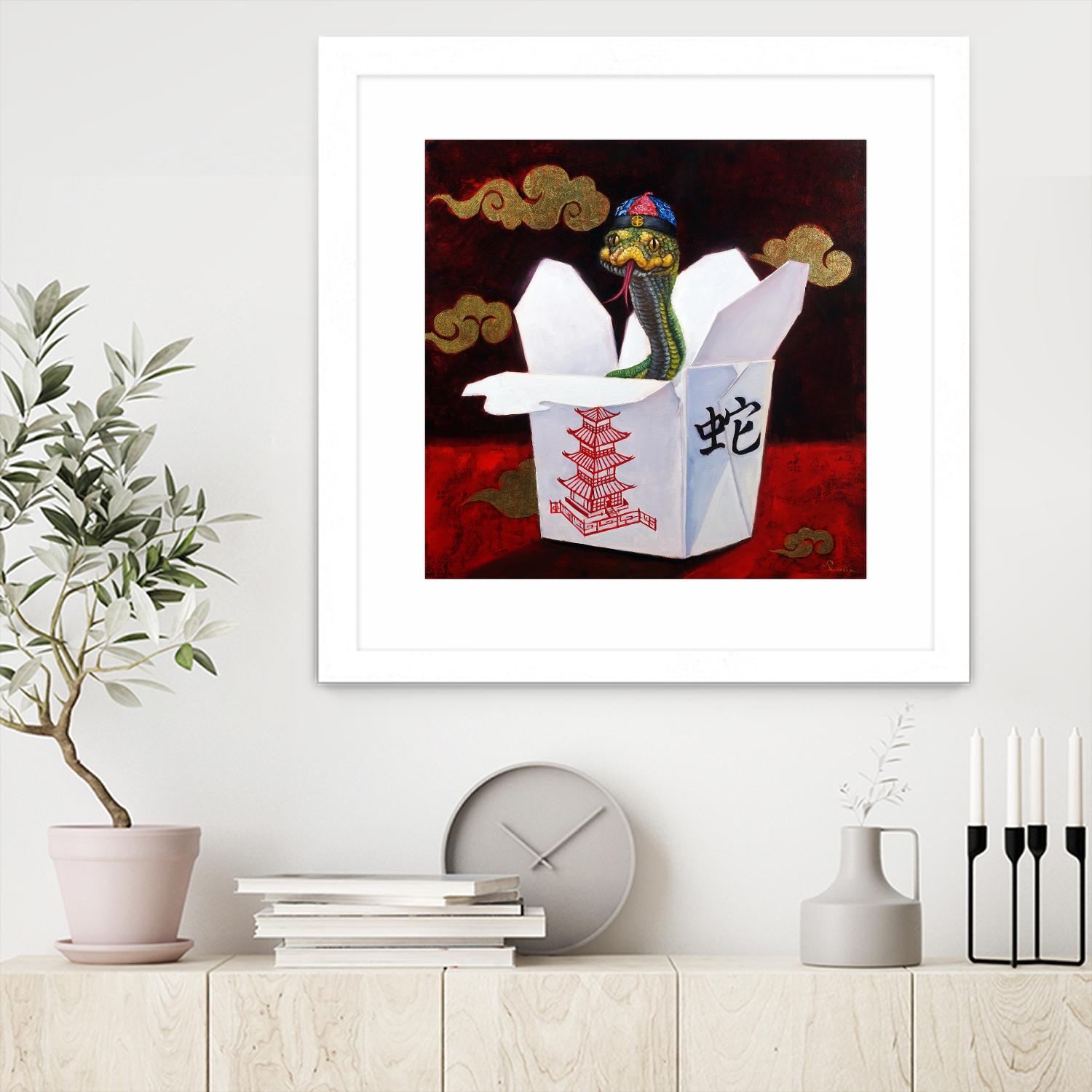 Takeout with a Twist by Lucia Heffernan on GIANT ART - multicolor urban/pop surrealism; novelty; animals
