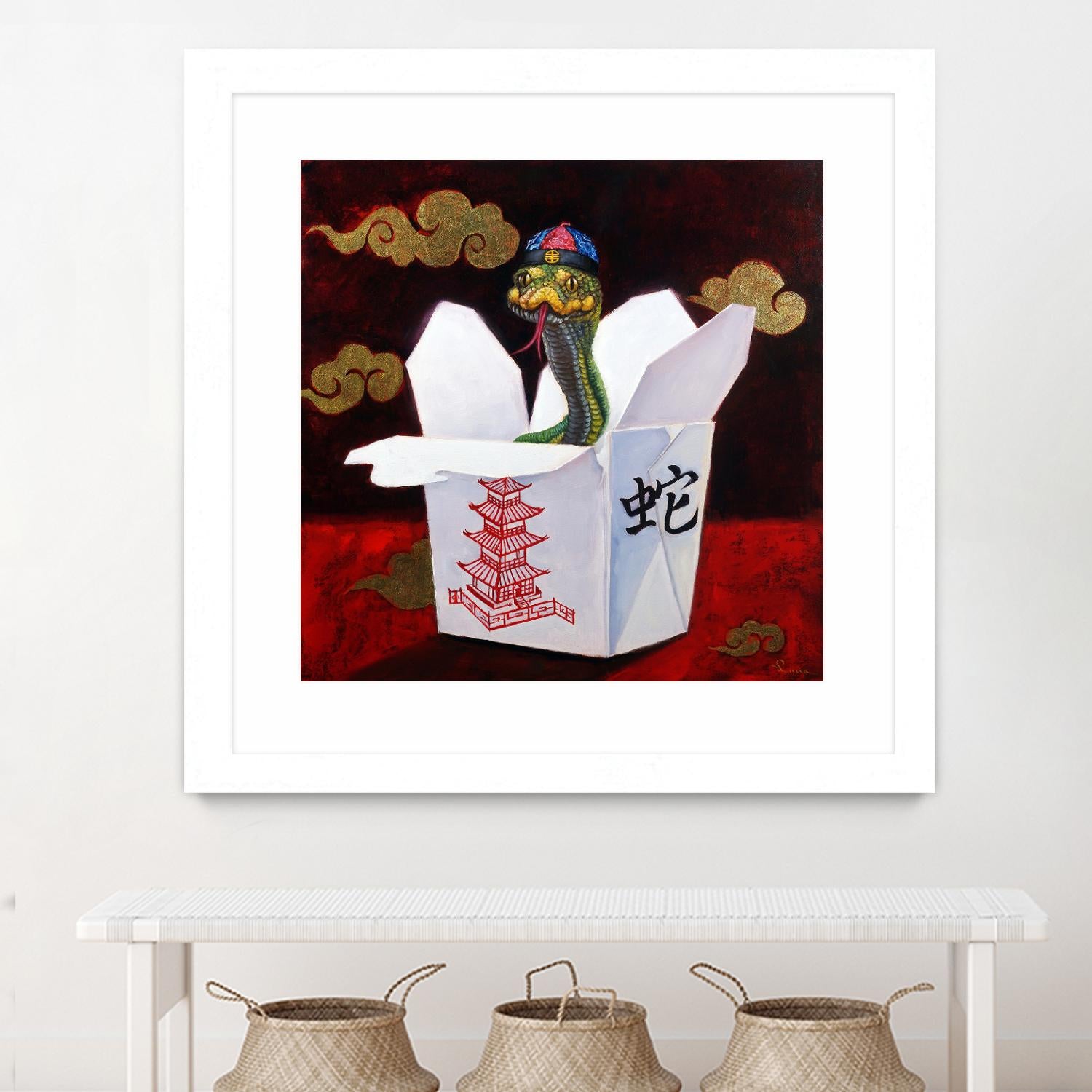 Takeout with a Twist by Lucia Heffernan on GIANT ART - multicolor urban/pop surrealism; novelty; animals