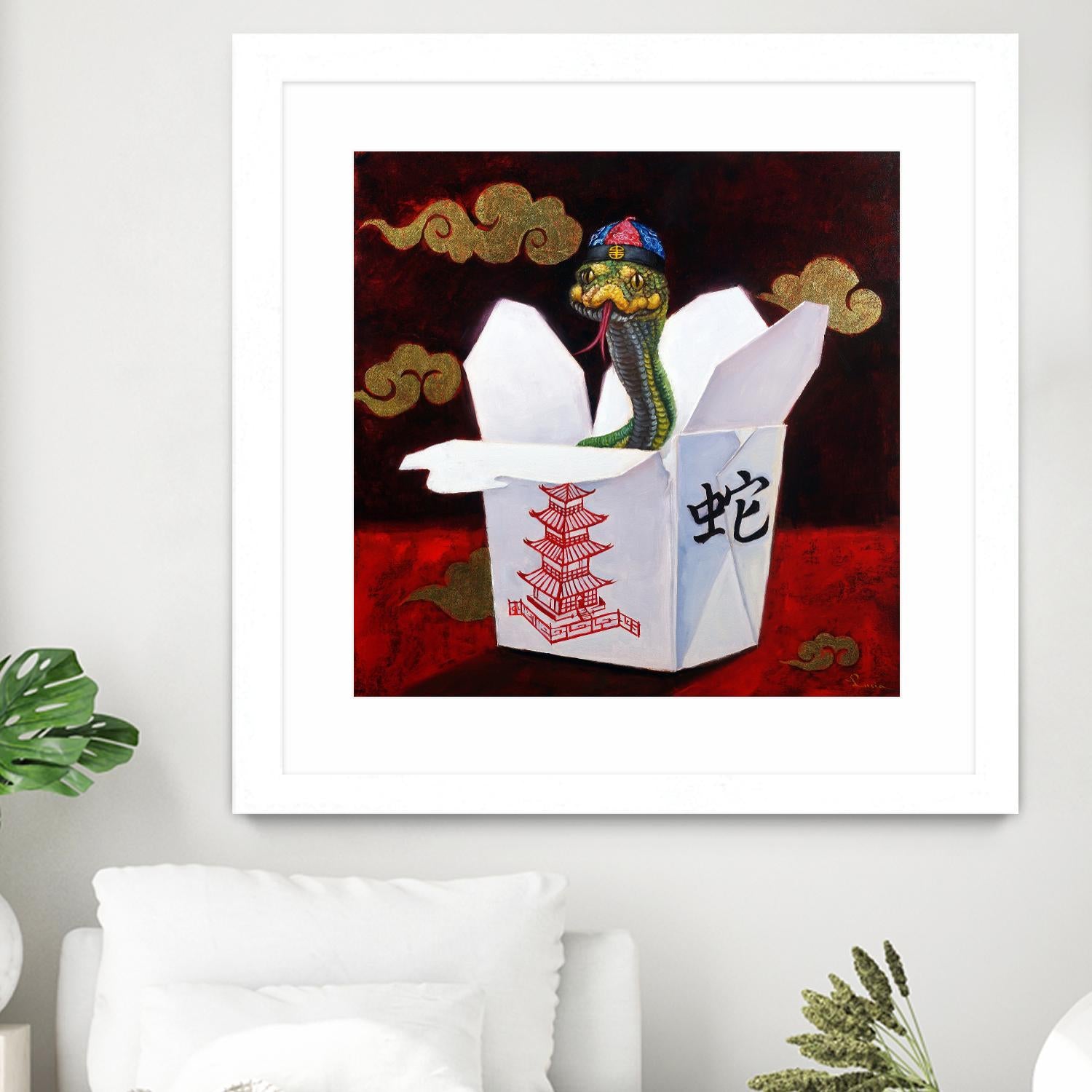 Takeout with a Twist by Lucia Heffernan on GIANT ART - multicolor urban/pop surrealism; novelty; animals