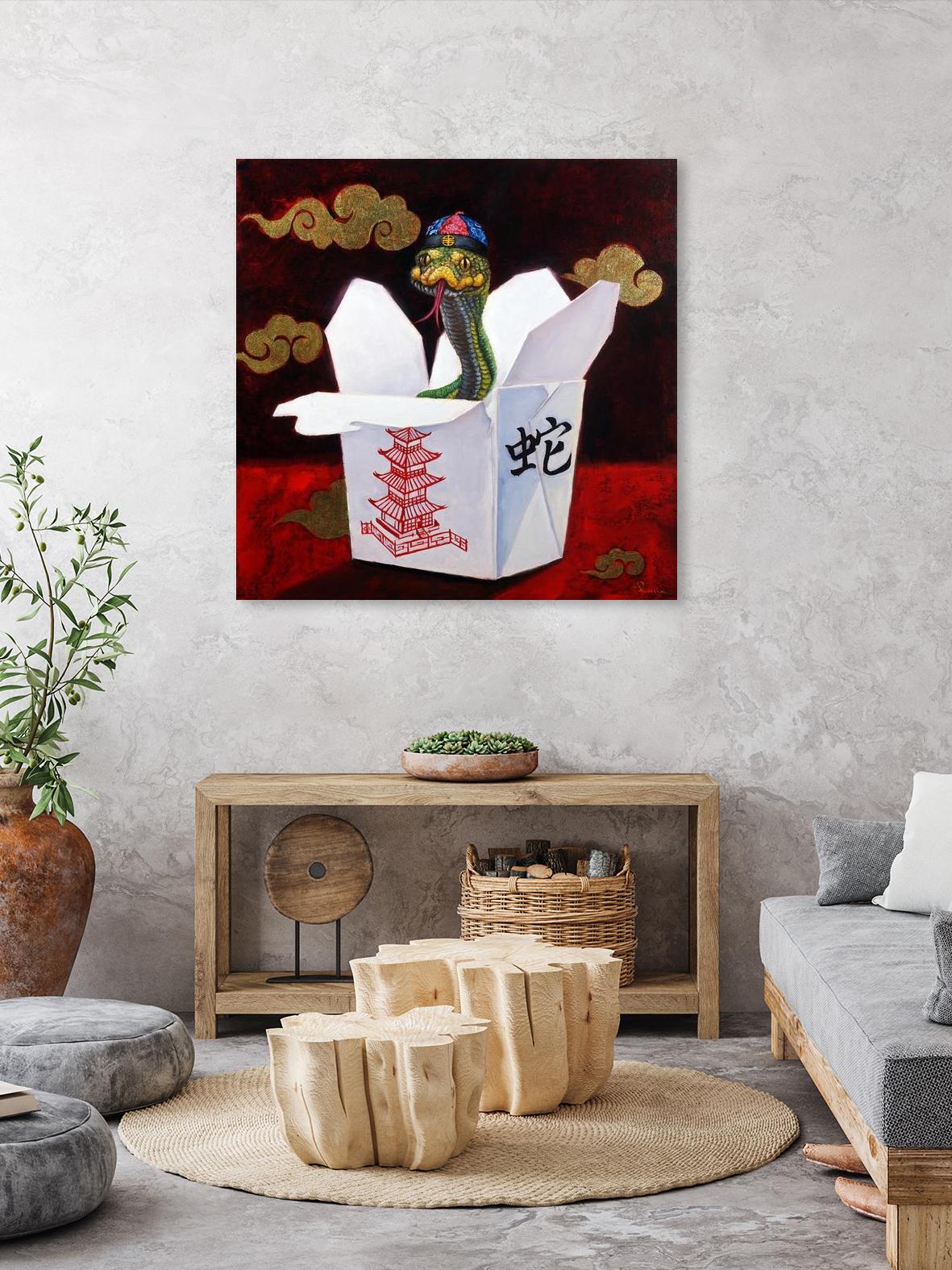 Takeout with a Twist by Lucia Heffernan on GIANT ART - multicolor urban/pop surrealism; novelty; animals