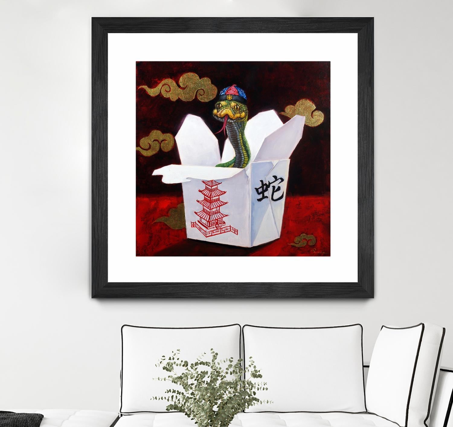 Takeout with a Twist by Lucia Heffernan on GIANT ART - multicolor urban/pop surrealism; novelty; animals