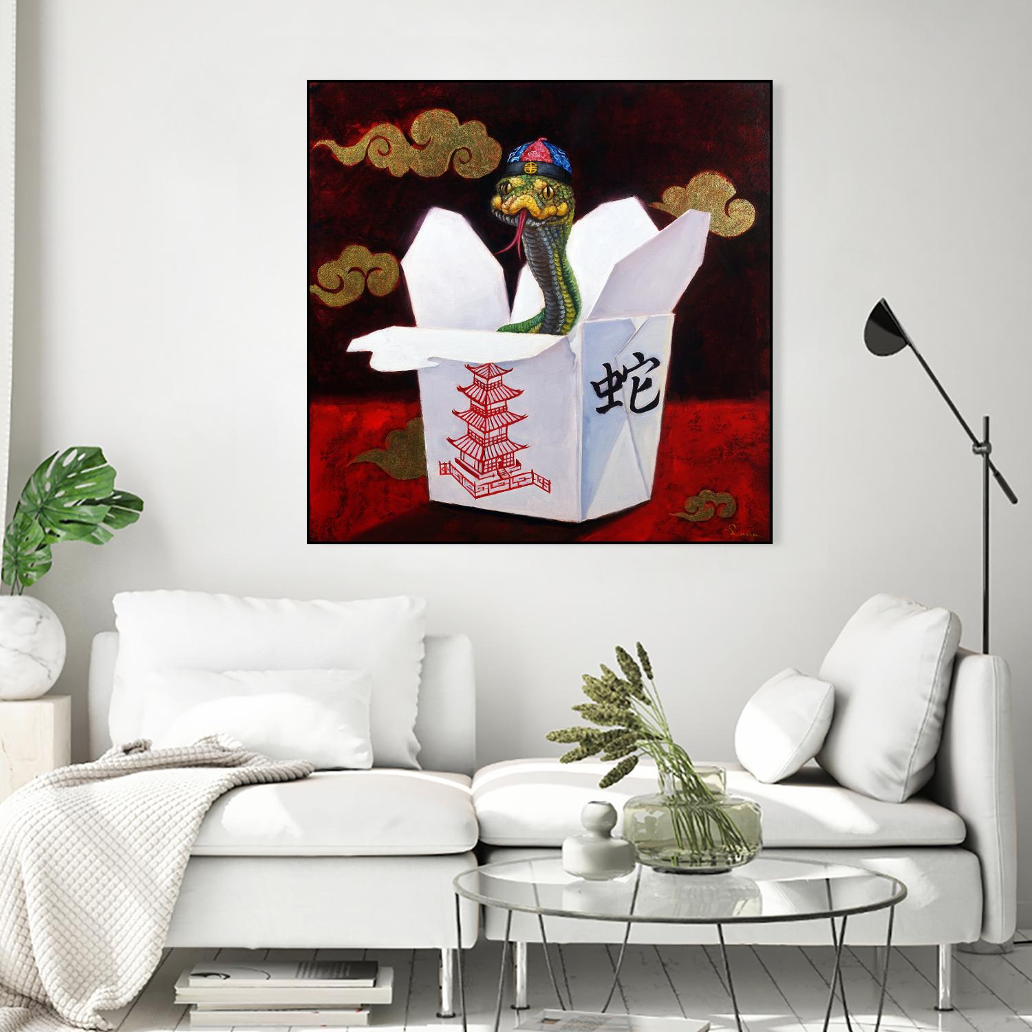 Takeout with a Twist by Lucia Heffernan on GIANT ART - multicolor urban/pop surrealism; novelty; animals