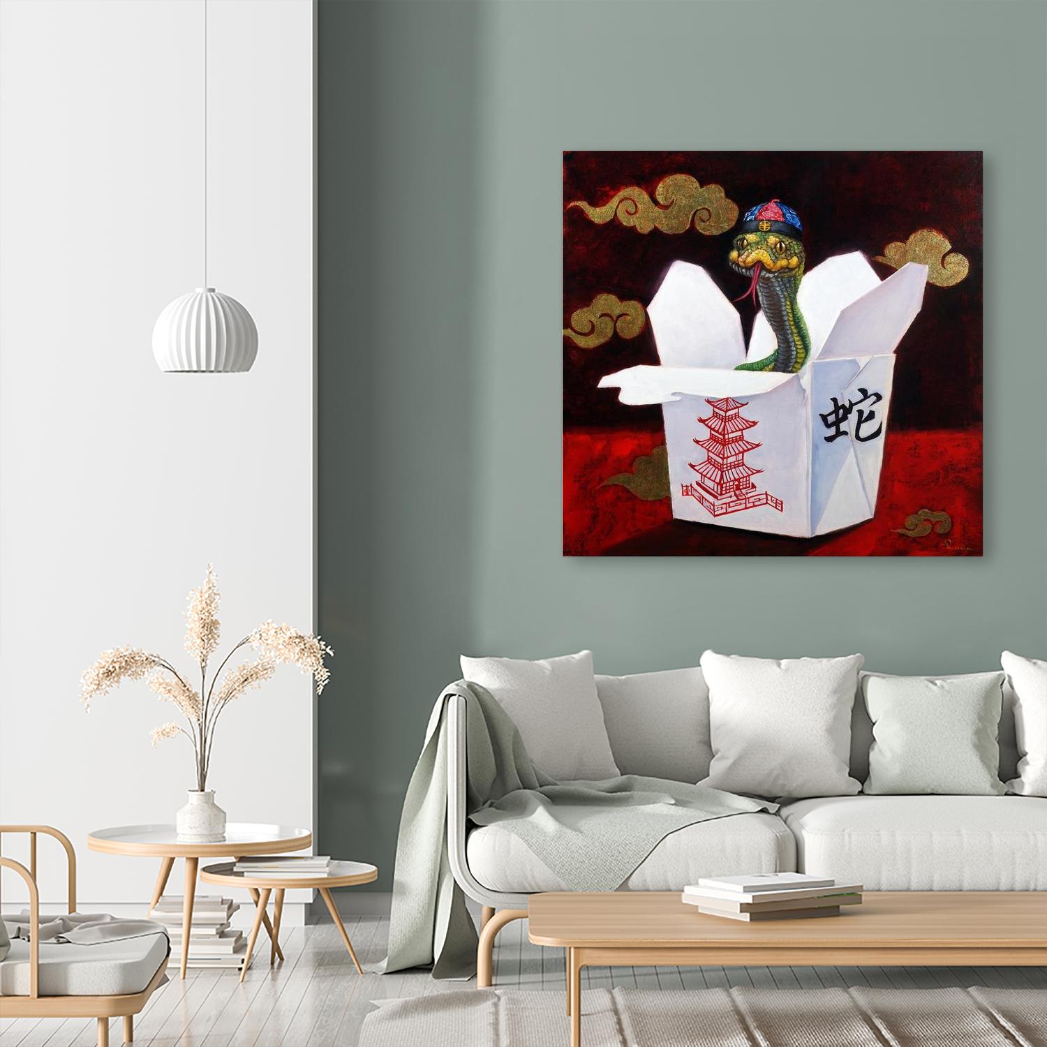Takeout with a Twist by Lucia Heffernan on GIANT ART - multicolor urban/pop surrealism; novelty; animals