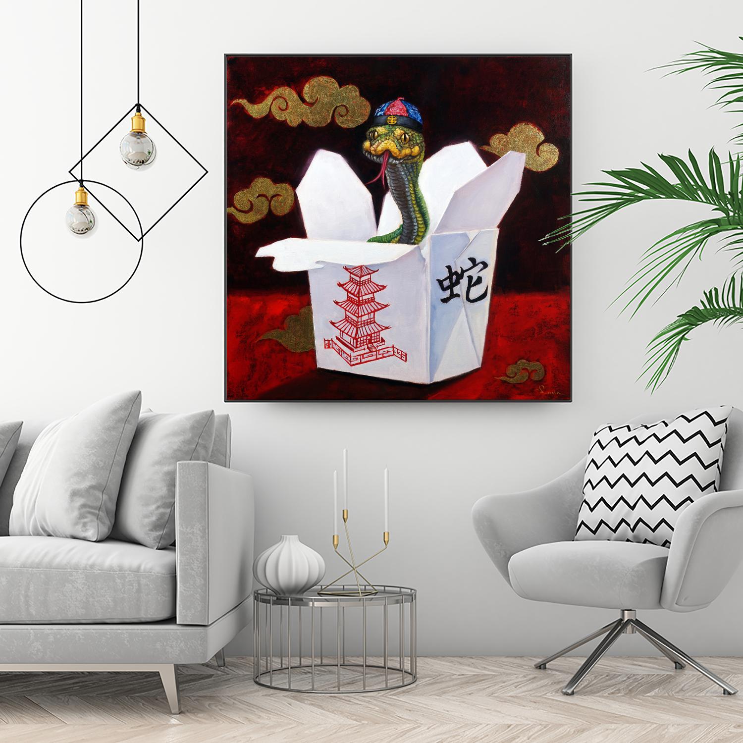 Takeout with a Twist by Lucia Heffernan on GIANT ART - multicolor urban/pop surrealism; novelty; animals