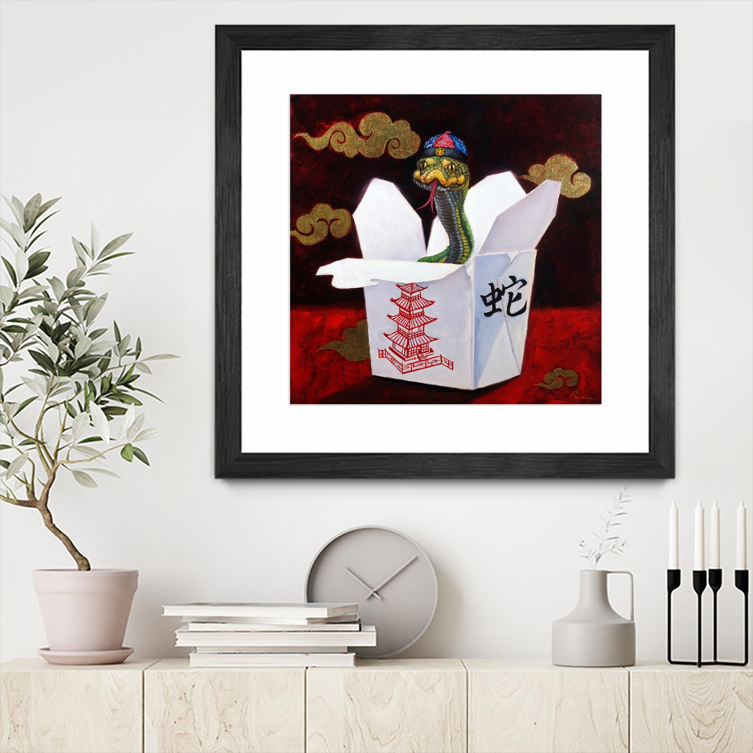 Takeout with a Twist by Lucia Heffernan on GIANT ART - multicolor urban/pop surrealism; novelty; animals