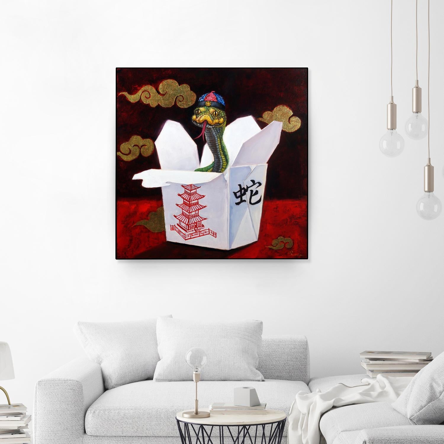 Takeout with a Twist by Lucia Heffernan on GIANT ART - multicolor urban/pop surrealism; novelty; animals