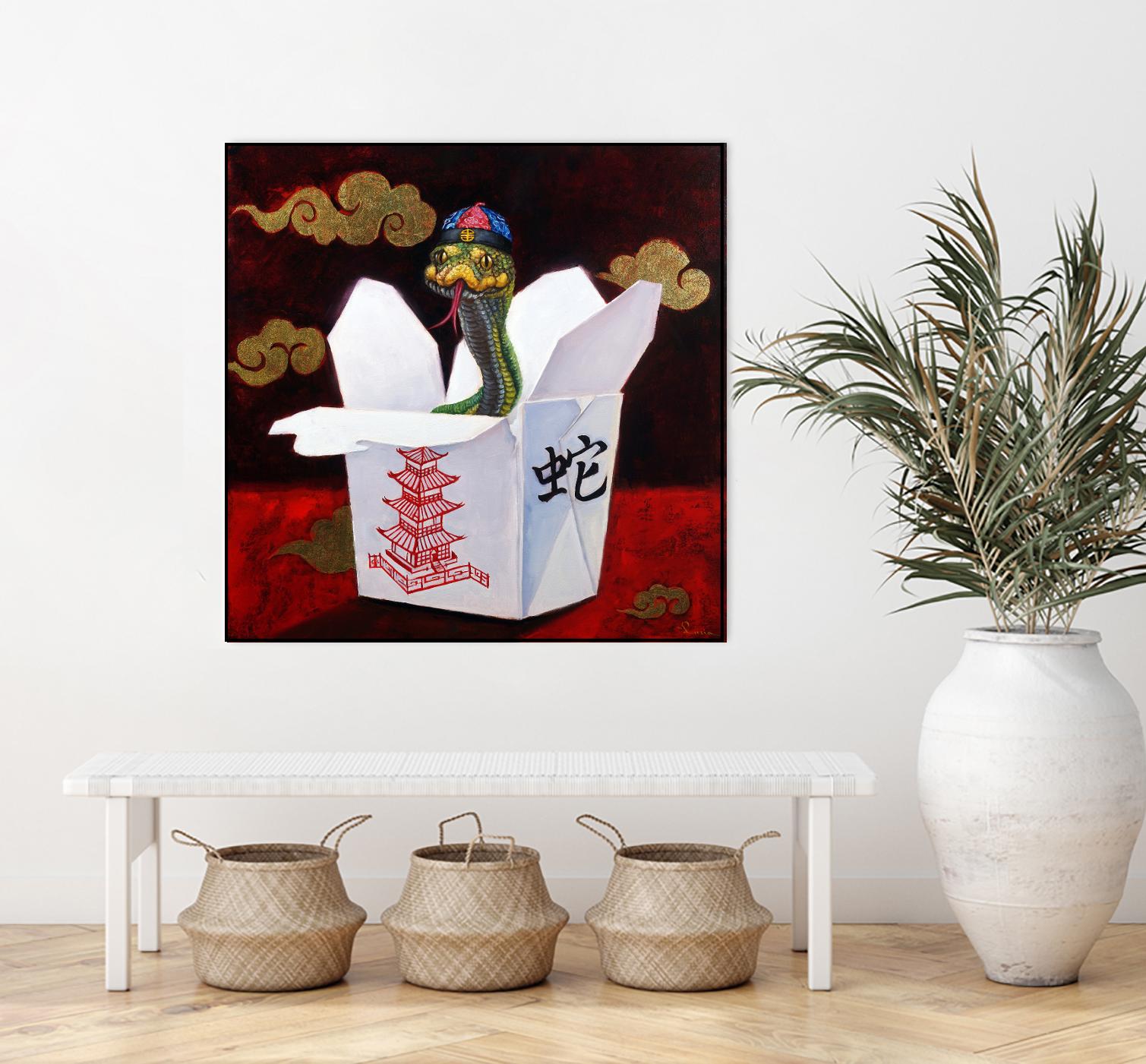 Takeout with a Twist by Lucia Heffernan on GIANT ART - multicolor urban/pop surrealism; novelty; animals