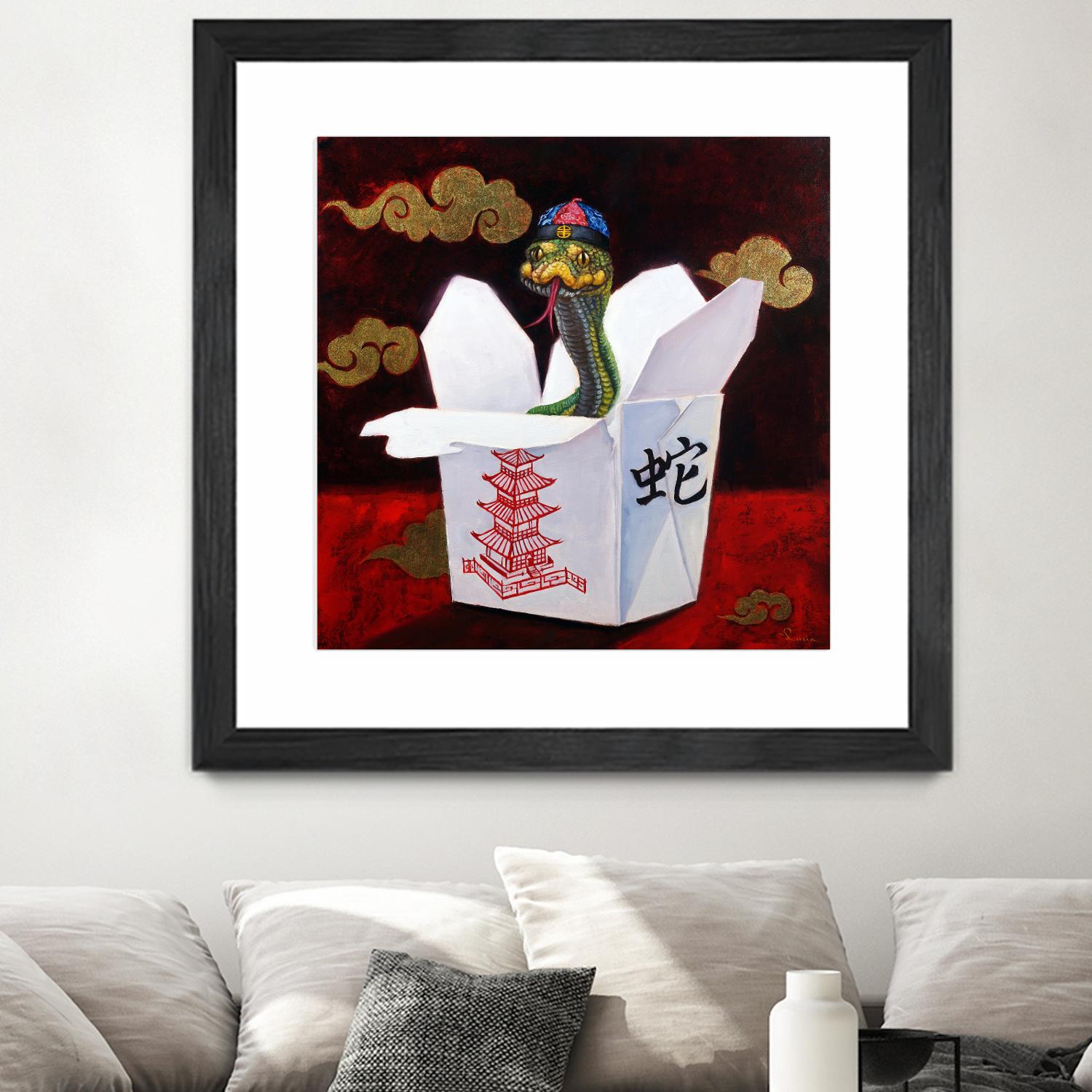 Takeout with a Twist by Lucia Heffernan on GIANT ART - multicolor urban/pop surrealism; novelty; animals