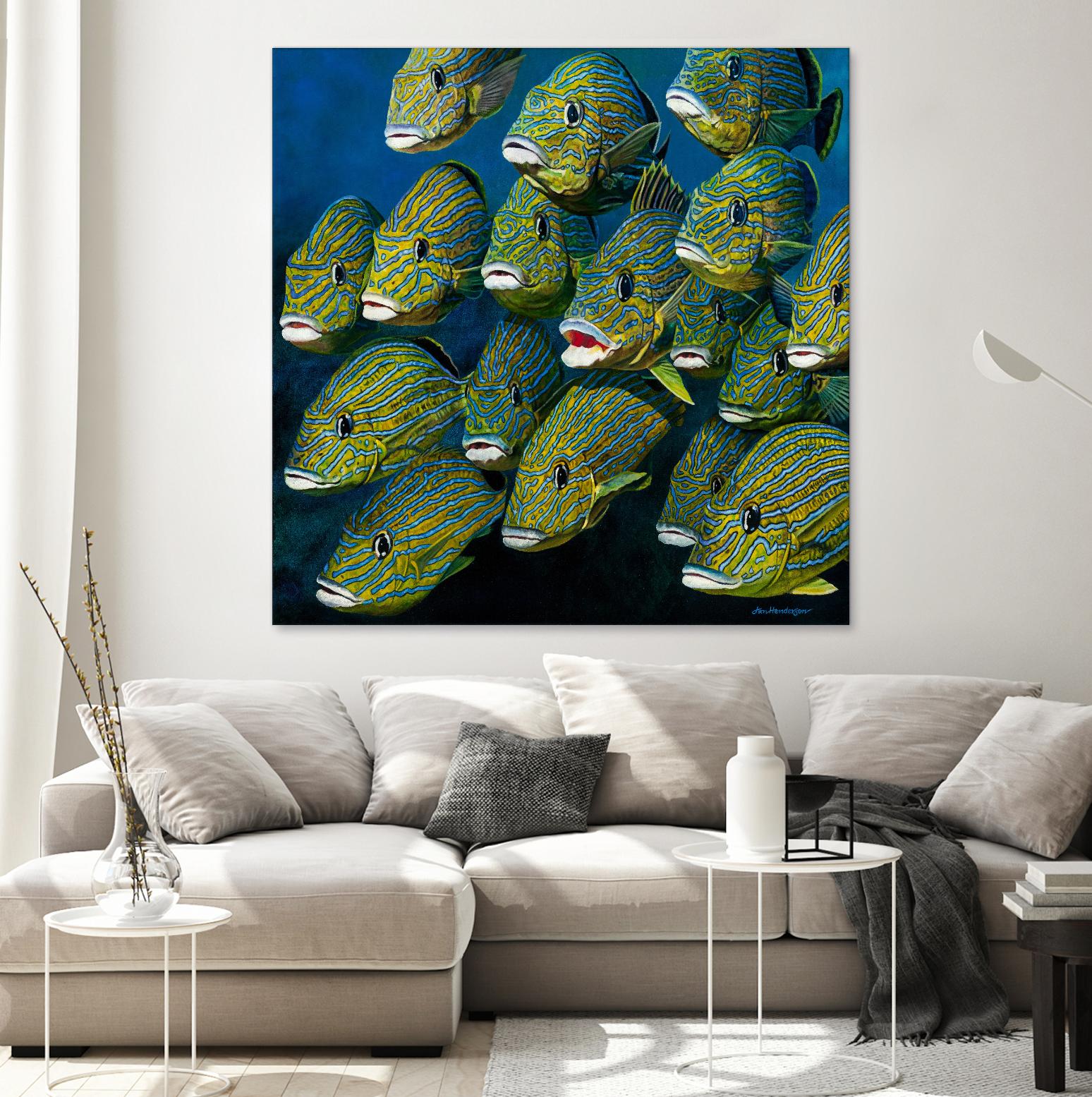 Shoal of Grunts by Jan Henderson on GIANT ART - multicolor animals