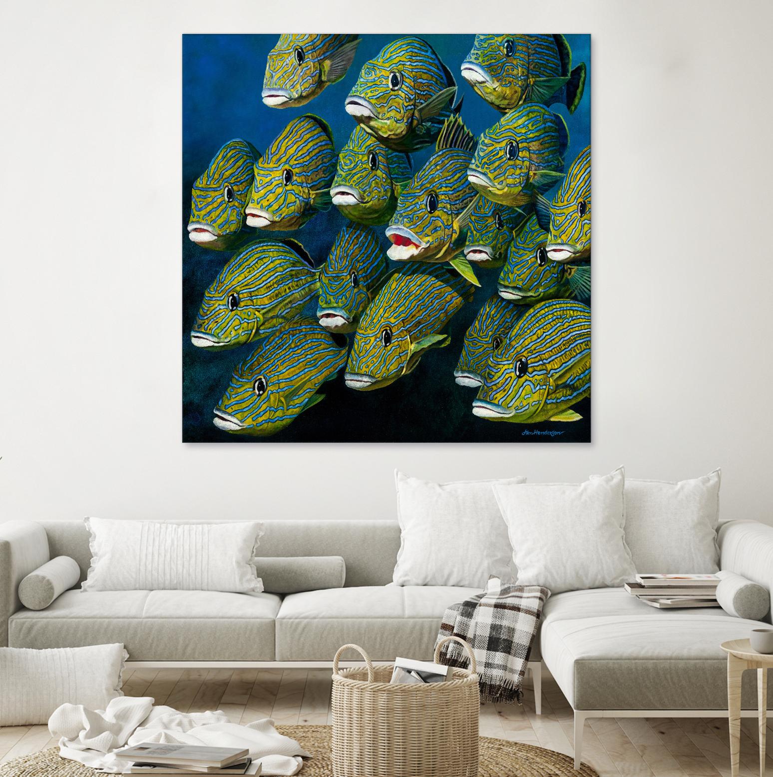 Shoal of Grunts by Jan Henderson on GIANT ART - multicolor animals