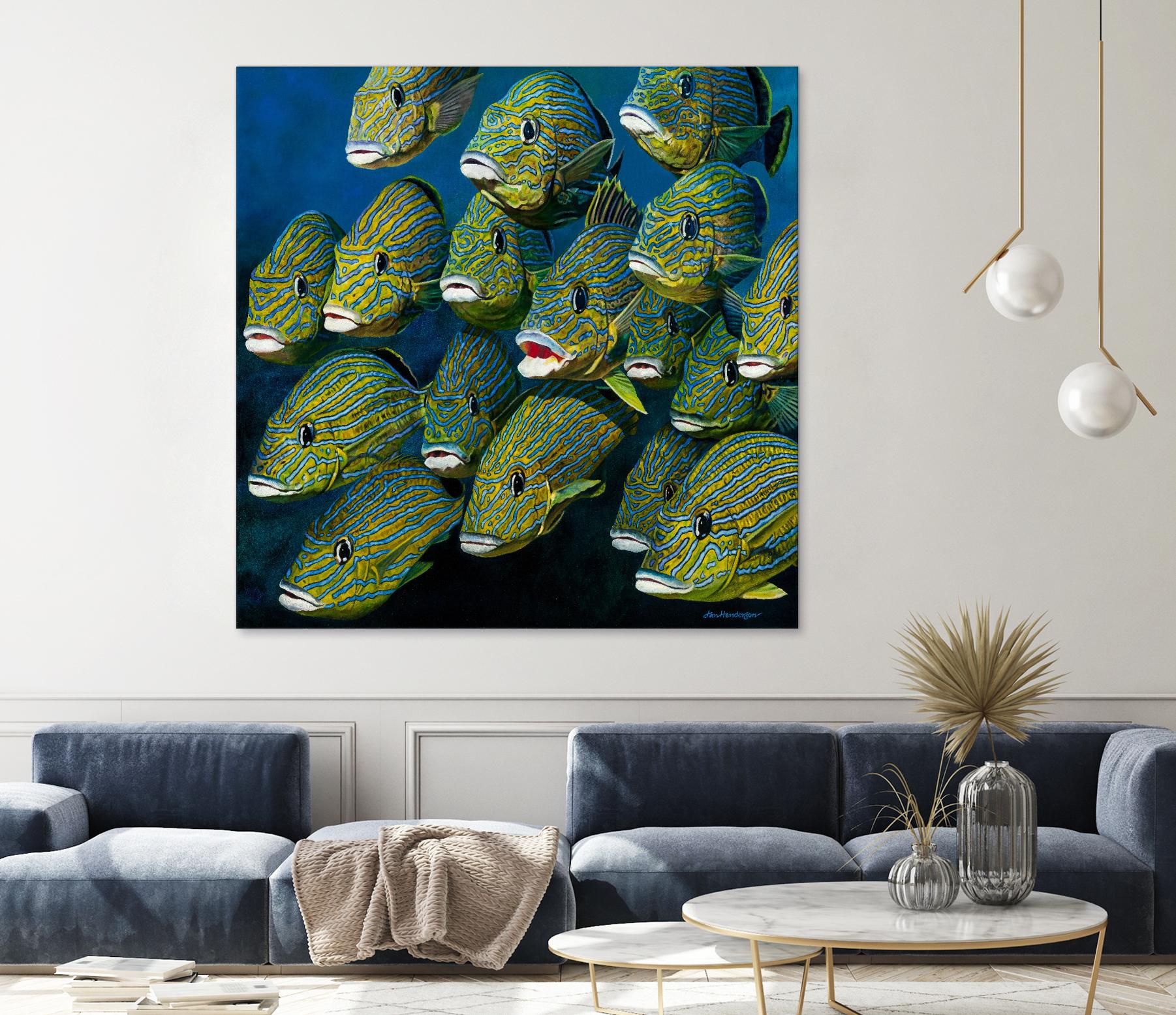 Shoal of Grunts by Jan Henderson on GIANT ART - multicolor animals