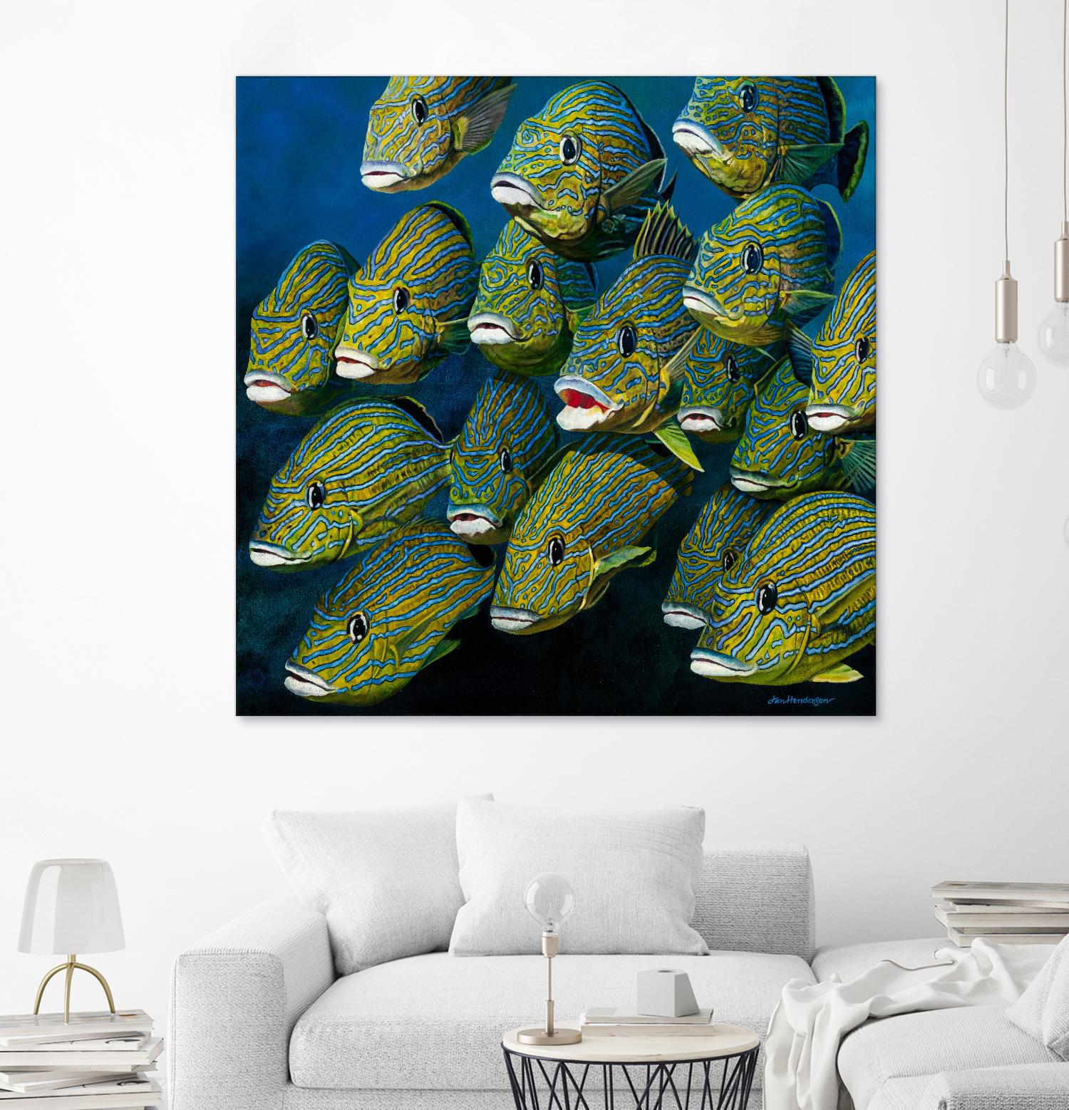 Shoal of Grunts by Jan Henderson on GIANT ART - multicolor animals