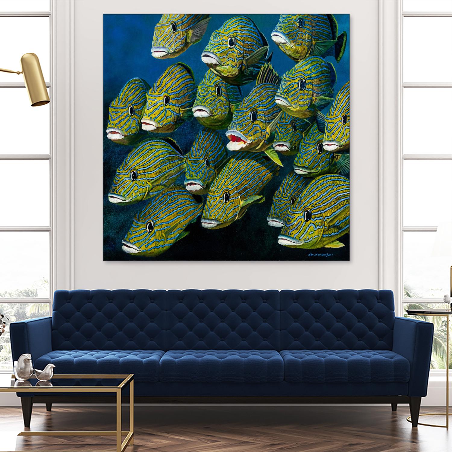 Shoal of Grunts by Jan Henderson on GIANT ART - multicolor animals