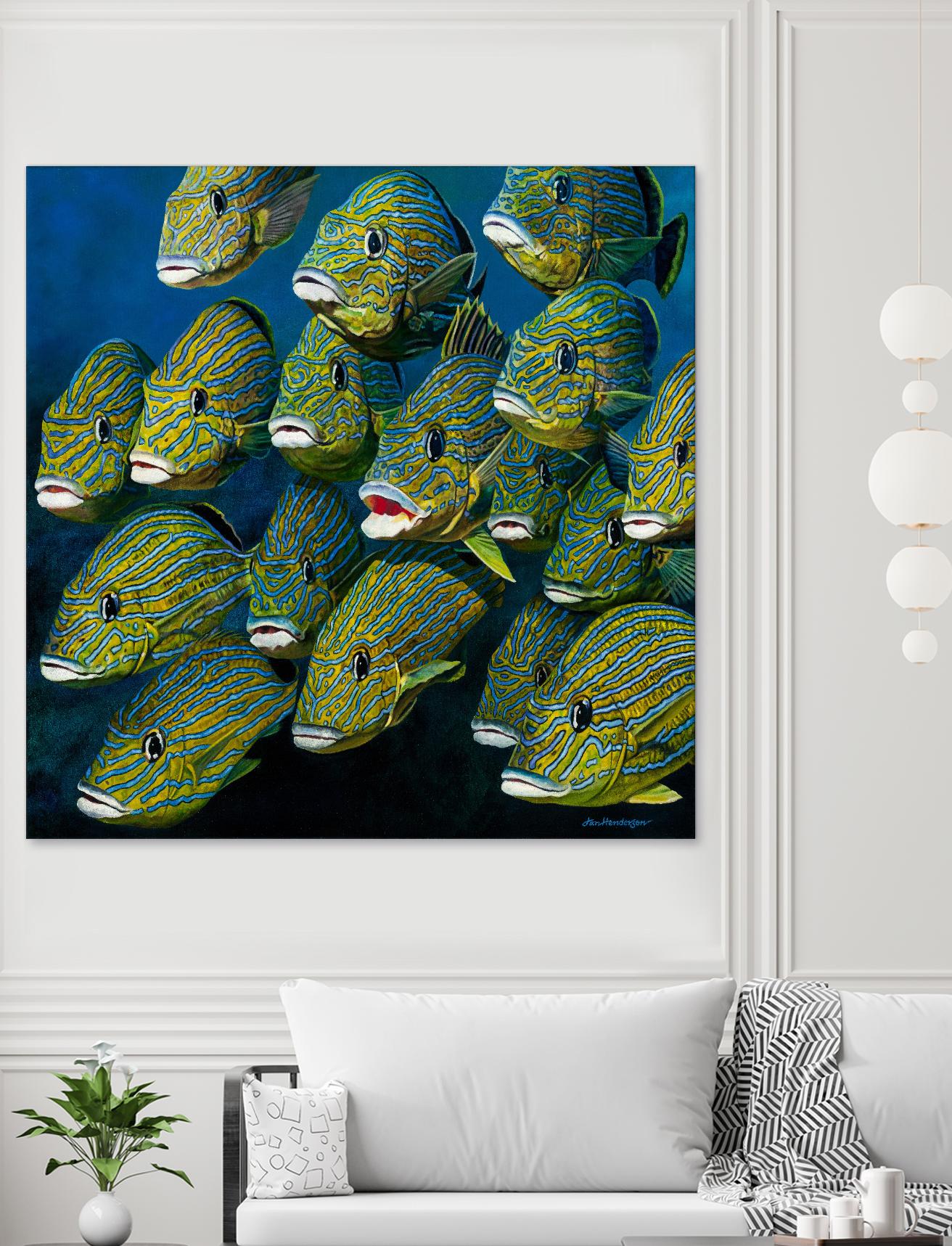 Shoal of Grunts by Jan Henderson on GIANT ART - multicolor animals
