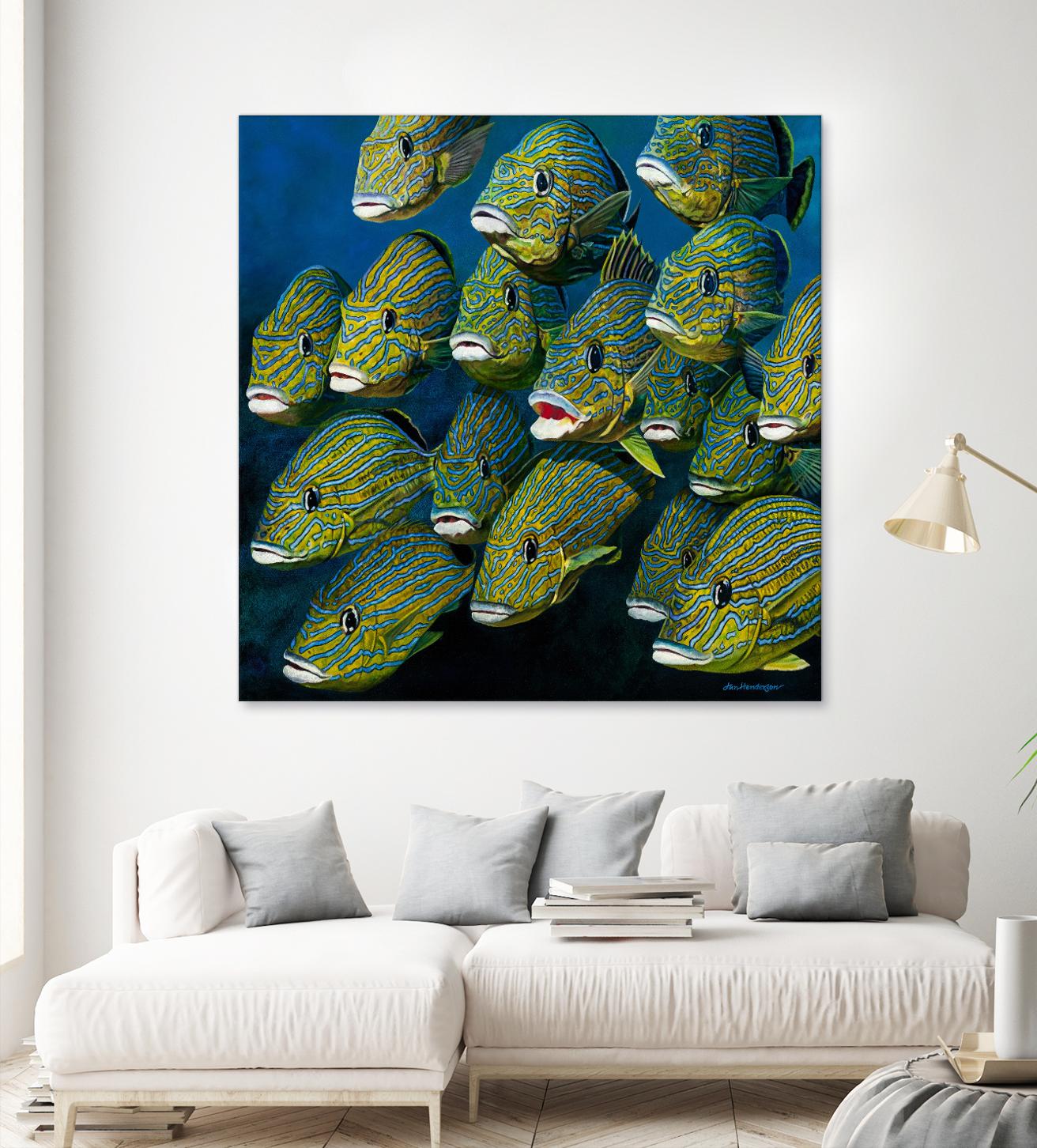 Shoal of Grunts by Jan Henderson on GIANT ART - multicolor animals